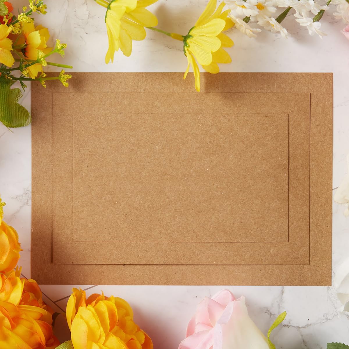 50 Sheets Blank Cardstock Paper 250 GSM Thick Heavy Cards Stock for DIY Art Projects, Card Making, Postcards, Greeting Cards, Birthday Party, Wedding Invitation (Brown, 3x5 inches)