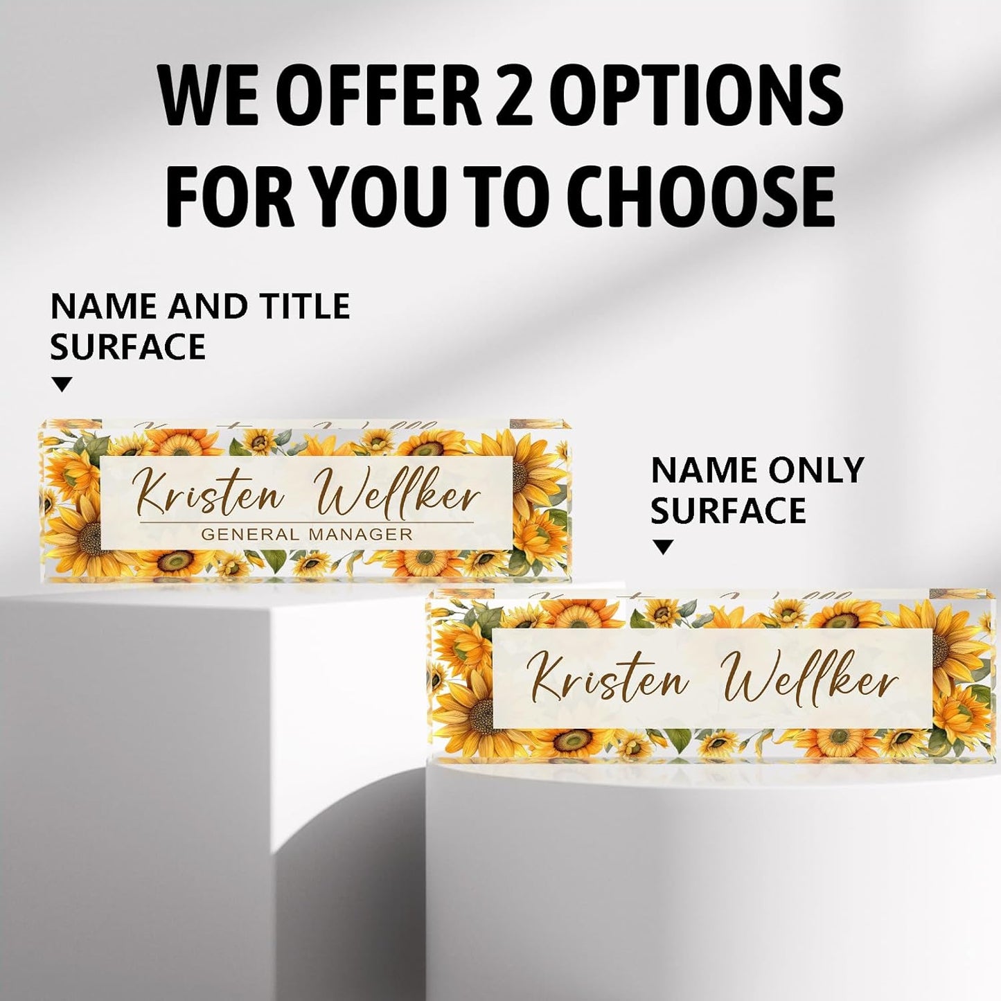 Name Plate for Desk, Custom Office Desk Decor The Office Gifts for Women Men, Employee Appreciation Gifts for Boss, Manager, Teacher, Nurse