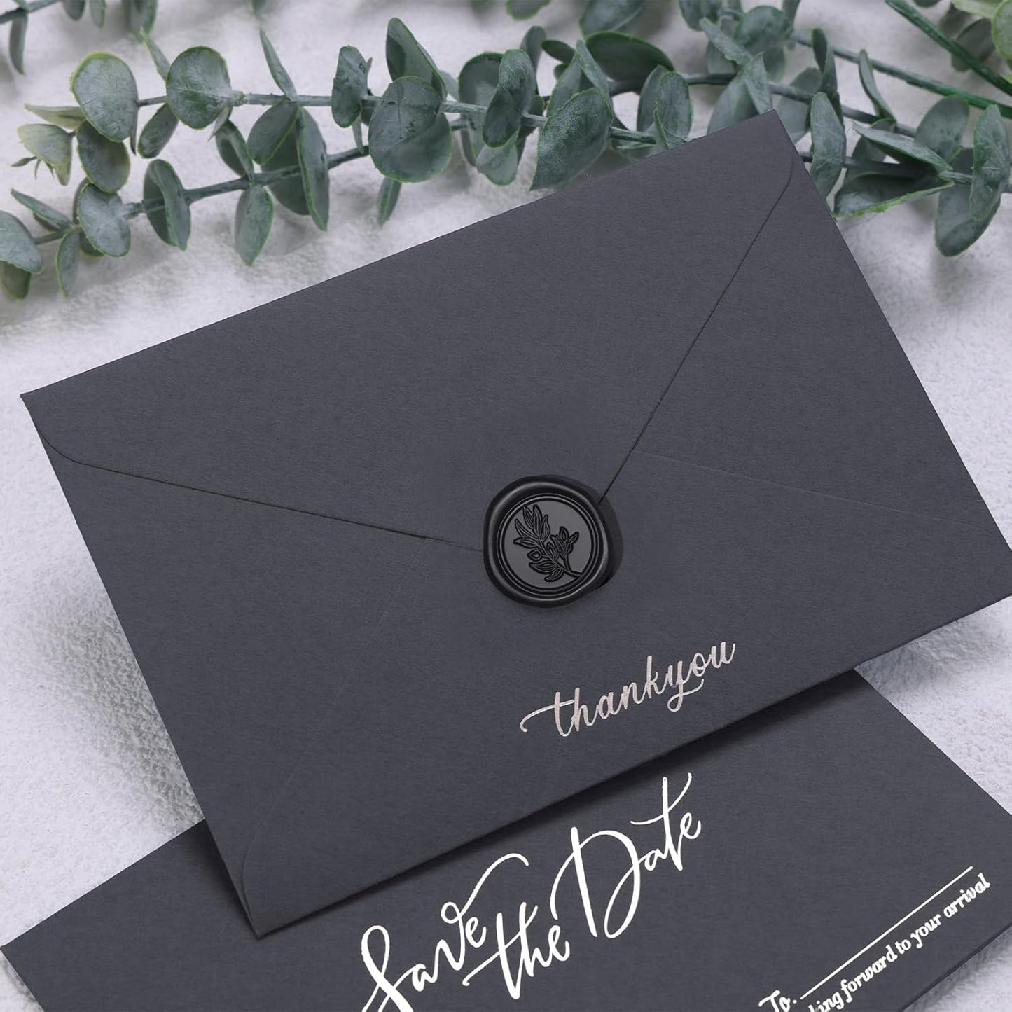 UNIQOOO Wax Seal Stickers - (3 Designs in 1 Pack) Wedding Invitation Envelope Seal Stickers, 60 Pcs Self-Adhesive Stickers, Perfect for Invitation, Christmas, Gift Wrapping