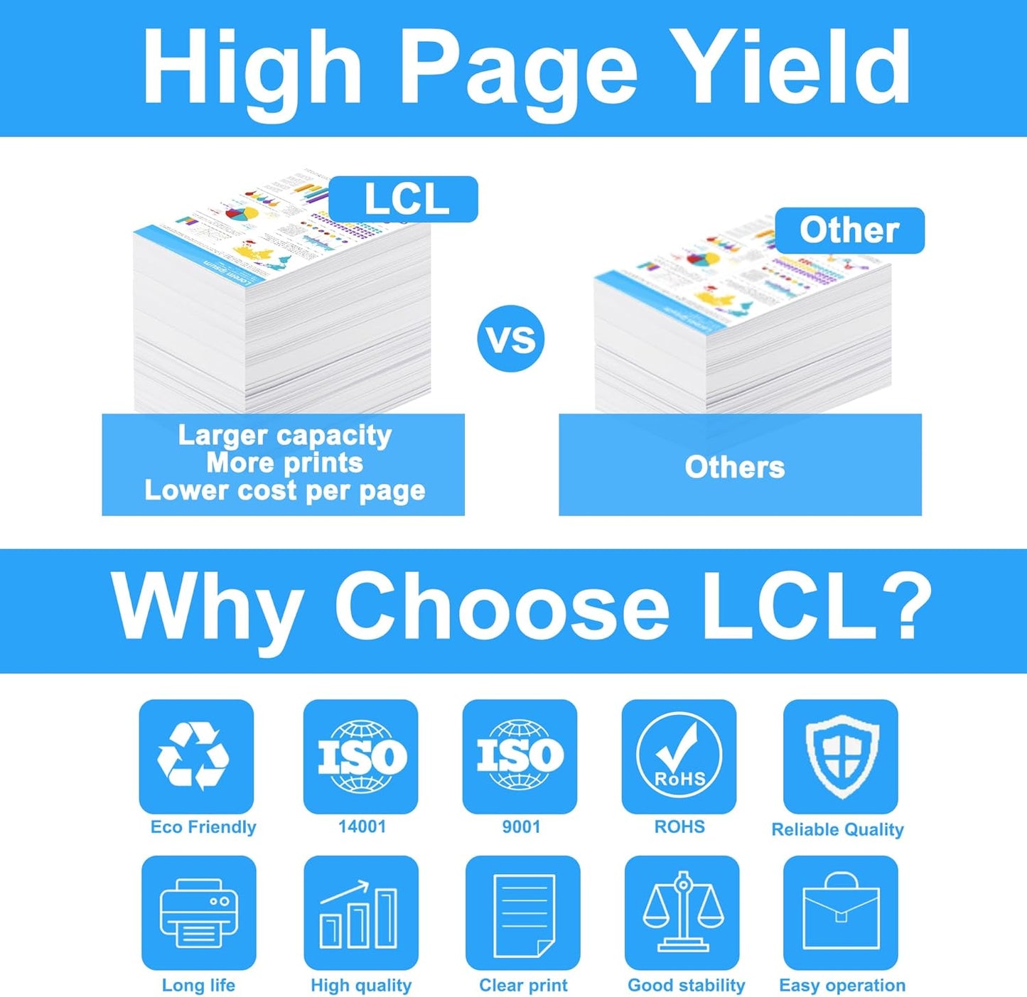 LCL Remanufactured Toner Cartridge Replacement for HP 645A C9733A 5500 5500n 5500dn 5500dtn 5500hdn 5550 5550n 5550dn 5550dtn 5550hdn (Magenta 1-Pack)