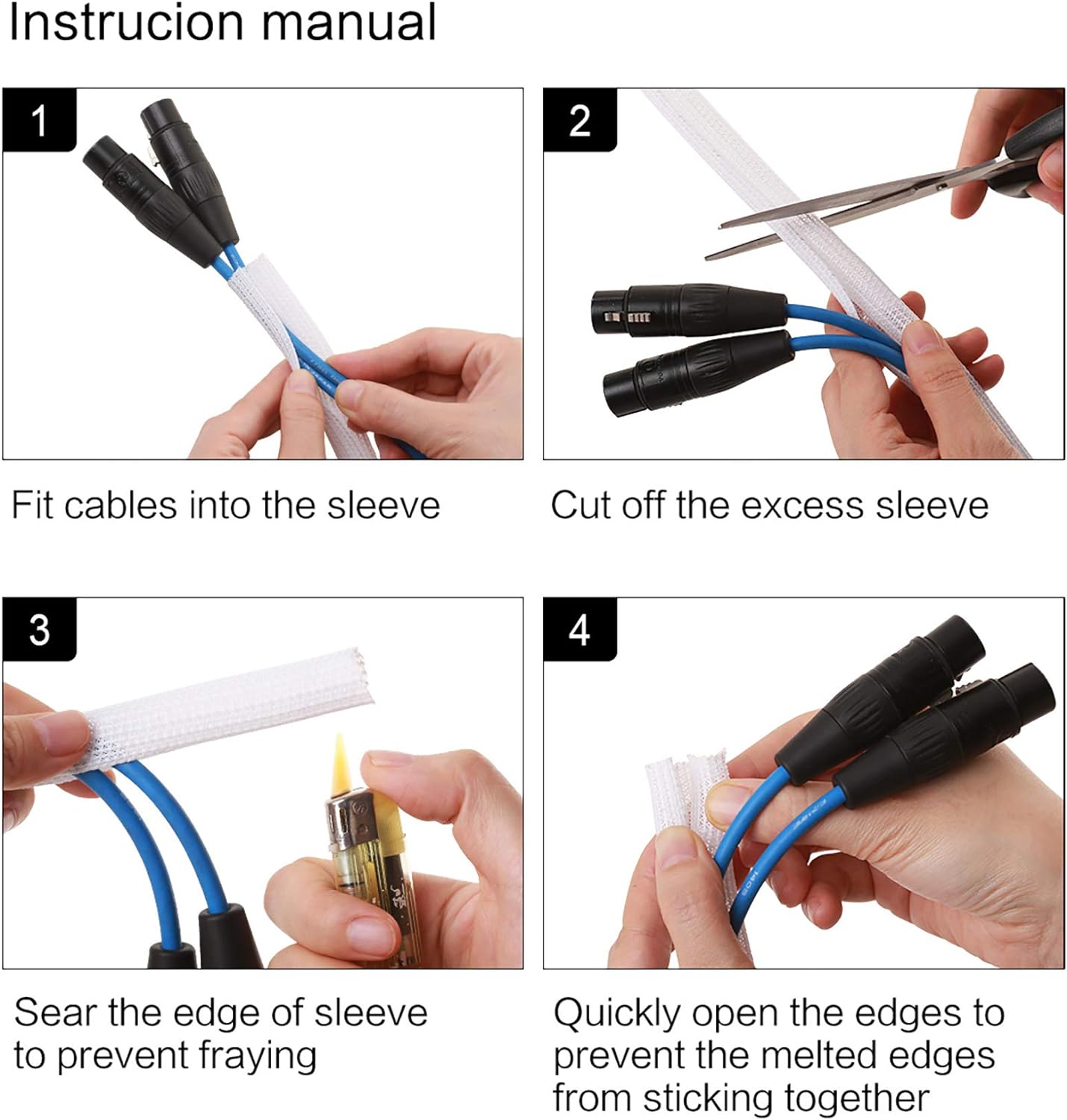 Alex Tech 10ft - 3/4 inch Cord Protector Wire Loom Tubing Cable Sleeve Split Sleeving for USB Cable Power Cord Audio Video Cable - Protect Cat from Chewing Cords - White