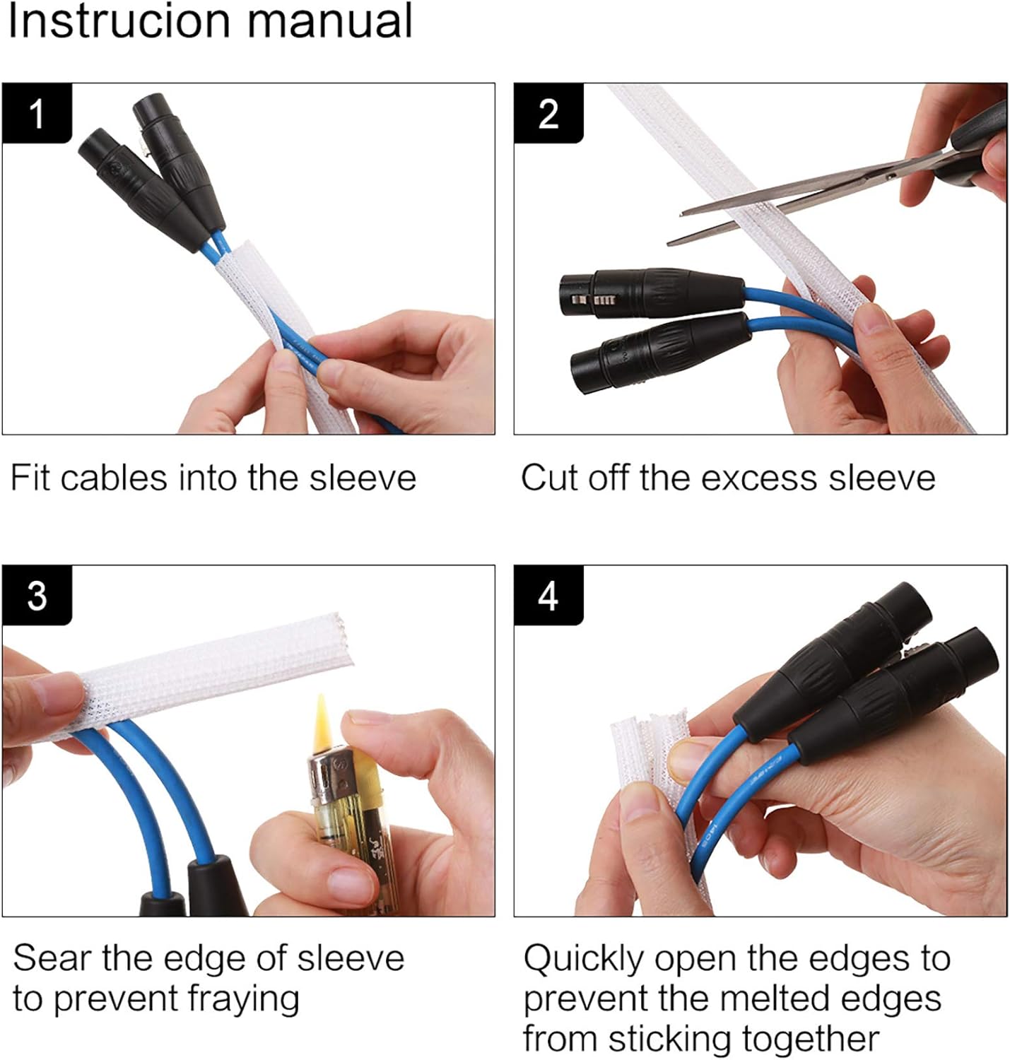 Alex Tech 25ft - 1/4 inch Cord Protector Wire Loom Tubing Cable Sleeve Split Sleeving for USB Cable Power Cord Audio Video Cable - Protect Cat from Chewing Cords - White