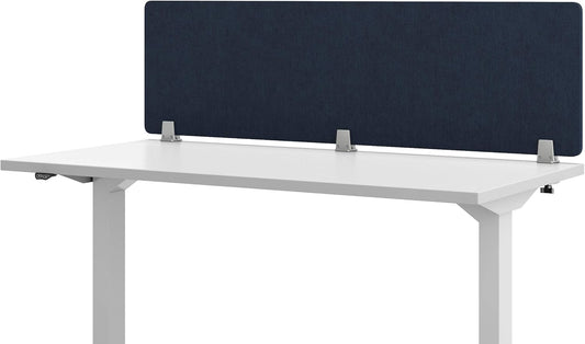 Sound Absorbing Privacy Shield - Desk Divider & Cubicle Wall (Dark Blue, 60" W x 18"H)