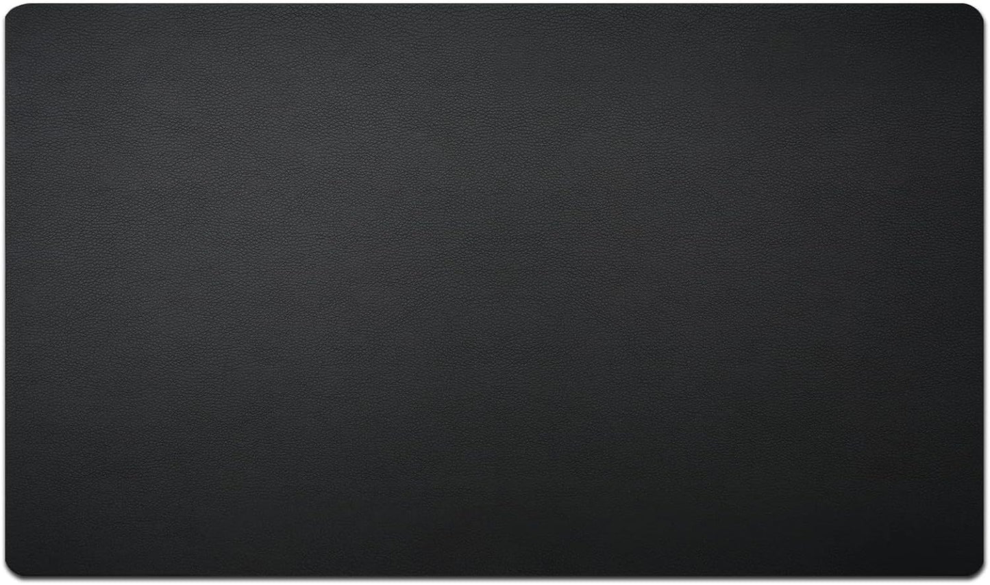 Nekmit Leather Desk Blotter Pad 24 x 14 Inches, Flat, Non-Slip, Waterproof, Black