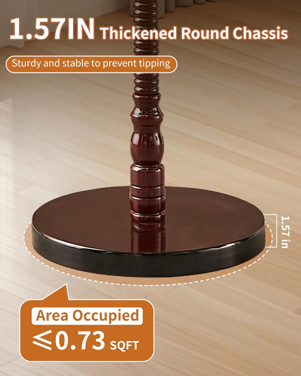 EZIVIEZ Wooden Coat Rack Stand, Solid Wood Freestanding Coat Rack, Vintage Coat Racks with 14 Hooks & Disc Base, Standing Coat Hanger Jacket Tree Stand for Office, Entryway, Hallway