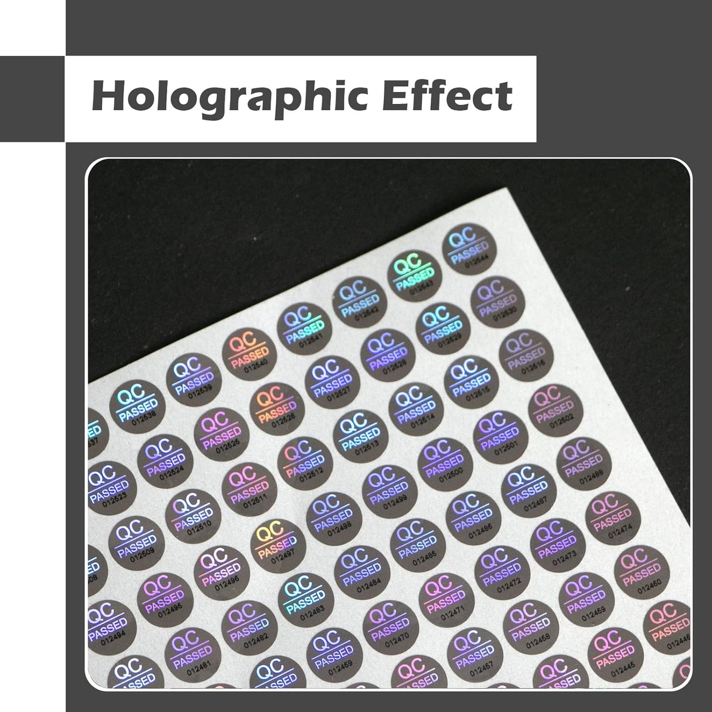 1100pcs QC Passed Tamper Proof Stickers High Security Hologram Labels Warranty Void Seal with Unique Serial Number 0.4 inch