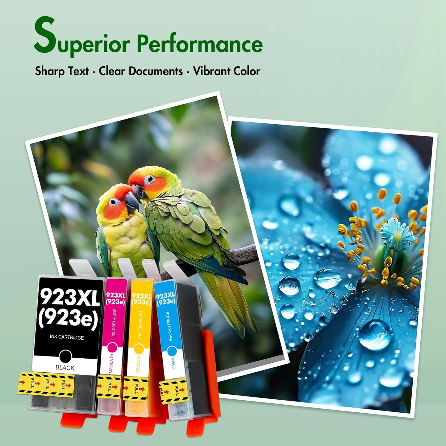 923XL 923 8130e Ink Cartridges Combo Pack with Chip: Replacement for HP Ink 923e 923 923XL for HP923 OfficeJet Pro 8130e 8135e 8139e 8138e 8122e 8120 8124e 8125e 8130 8132e 8134e Printer