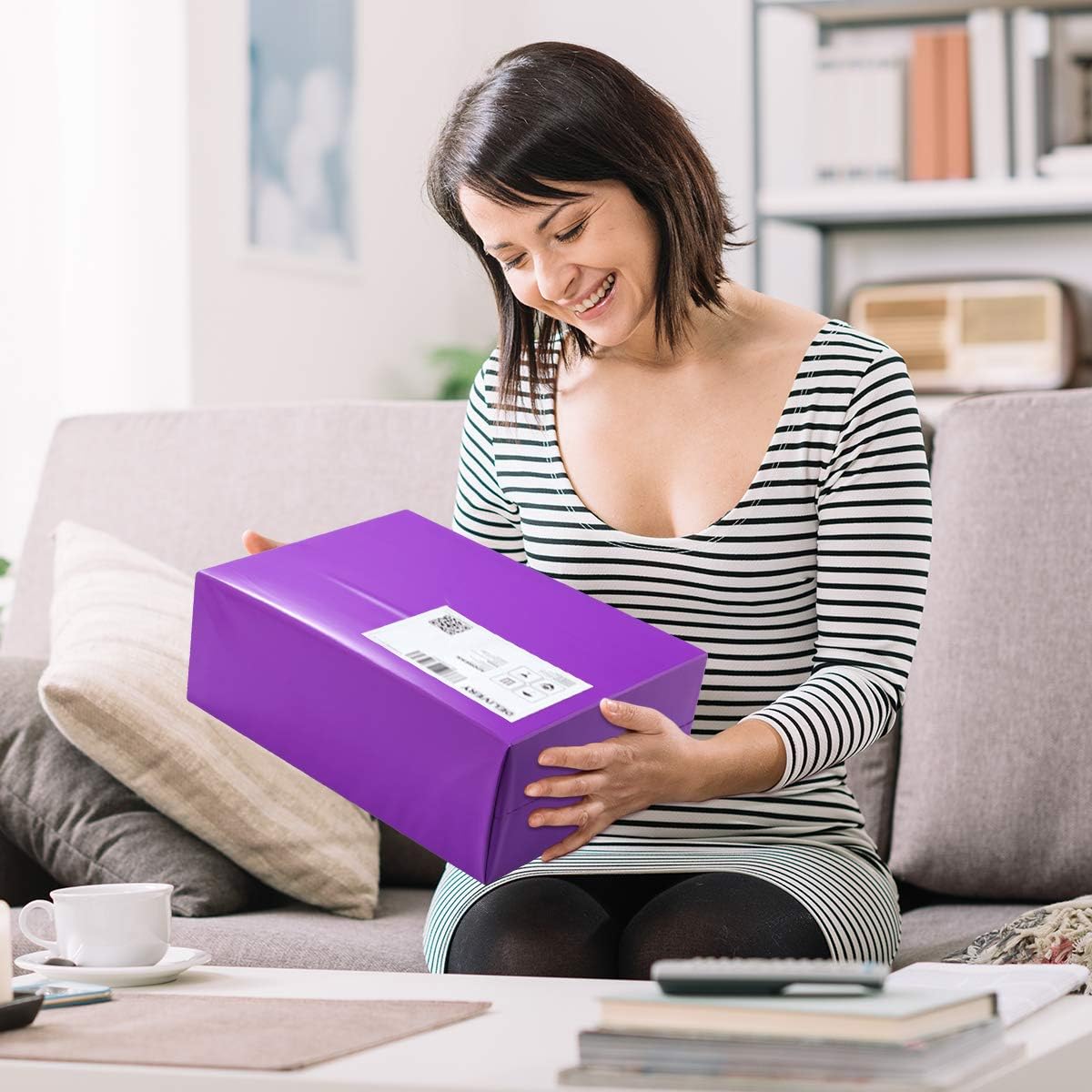 UCGOU Poly Mailers 19x24 Inch Purple 50 Pack Extra Large Shipping Bags Strong Thick Mailing Envelopes Self Seal Adhesive Waterproof and Tear Proof Boutique Postal for Clothing Quilt and More