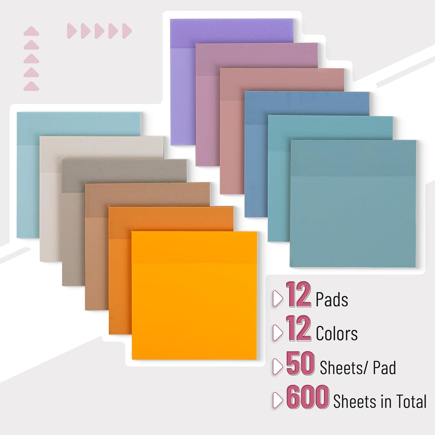 Mr. Pen- Transparent Sticky Notes, 3”x3”, 12 Pads, 600 Sheets, Happy Harmony, Clear Transparent Sticky Notes Clear