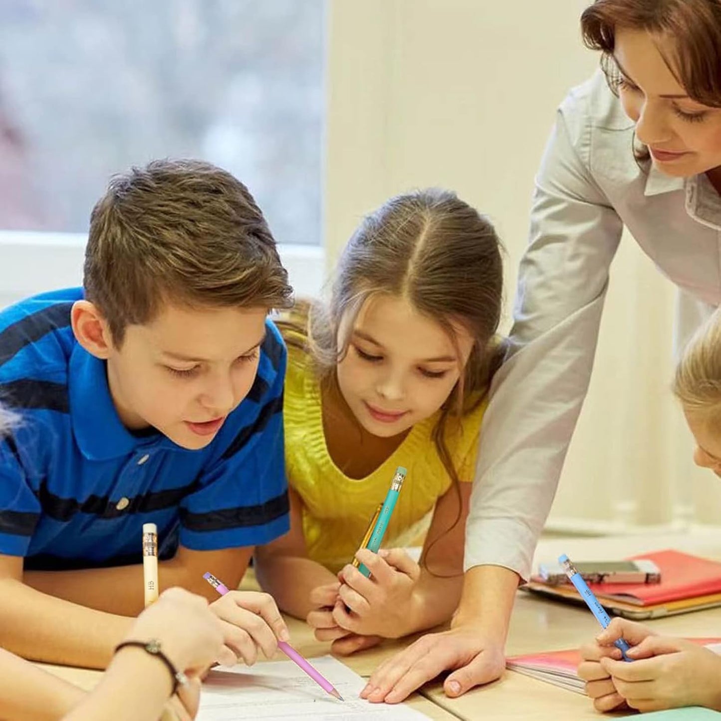 ECOTREE Pencils #2 Pre-Sharpened Pencils for Kids Number 2 Pencil with Erasers for School, Writing, 24 Count