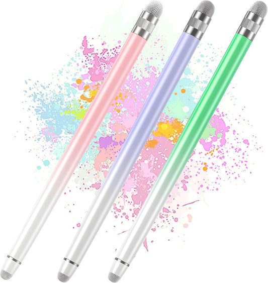 Bopomofo 3PCS Stylus Pen for Touchscreen,Stylus Pen for iPhone/iPad/Tablet Android/Microsoft/Surface,Compatible with Touch Screens(Purple/Pink/Green)