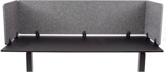 ReFocus™ Raw Clamp-On Acoustic Desk Divider – Reduce Noise and Visual Distractions with This Lightweight Desk Mounted Privacy Panel (Castle Gray, 59" x 16", 23.6" x 16", & 23.6" x 16")