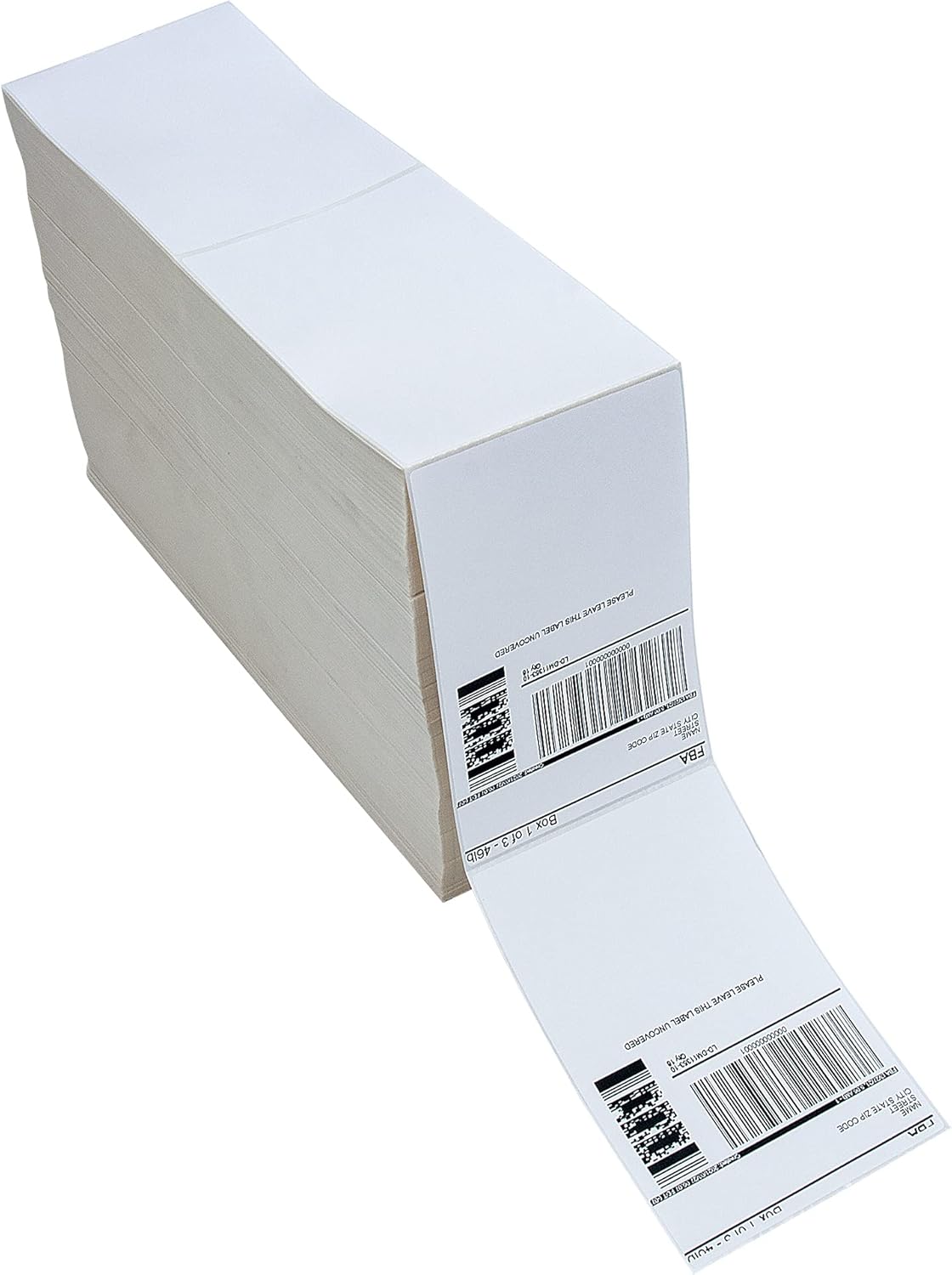 L LIKED 6000 Fanfold 4" x 6" Direct Thermal Labels, with Perforated line for Thermal Printers - Compatible with Zebra & Rollo Printer