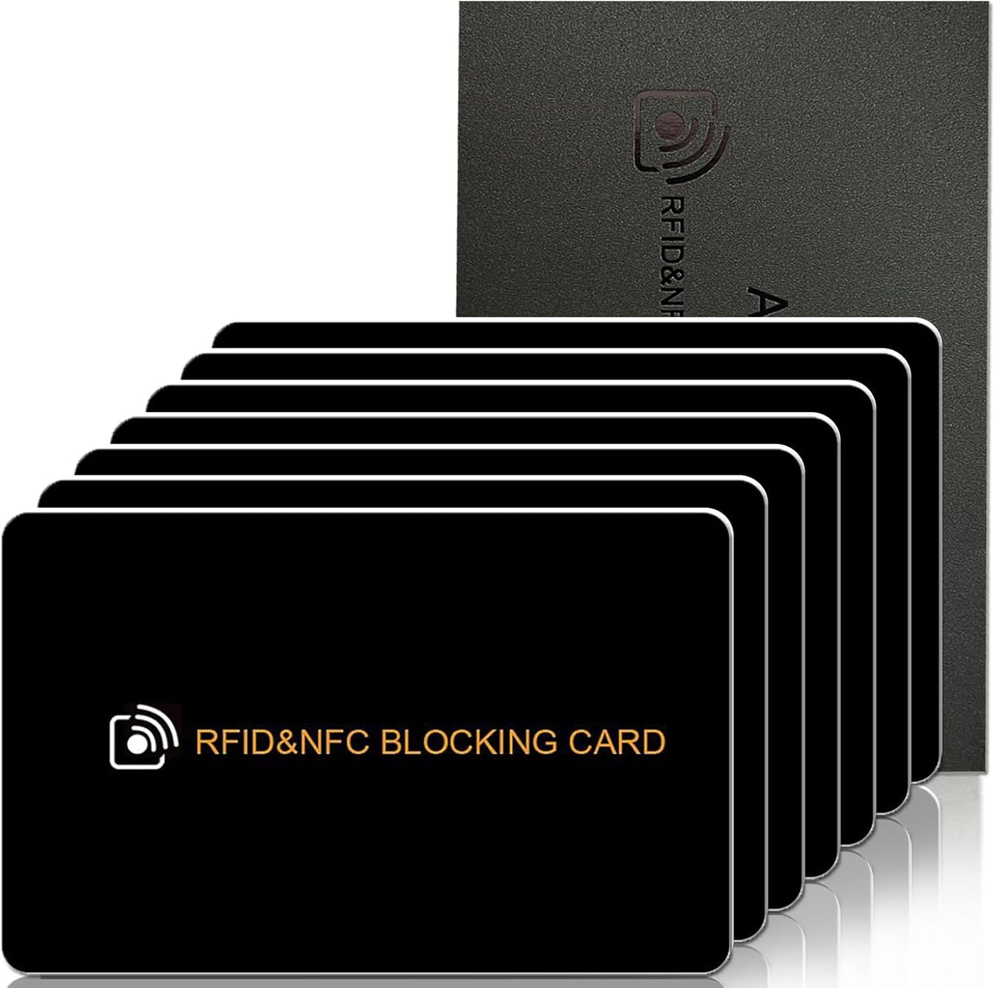 AYAIM 7Pack RFID Blocking Card, Protection Entire Wallet Shield, Credit Card Protector NFC Bank Debit Blocker, Identity Theft Prevention for Passport Travel Security, Perfectly Fits in Purse