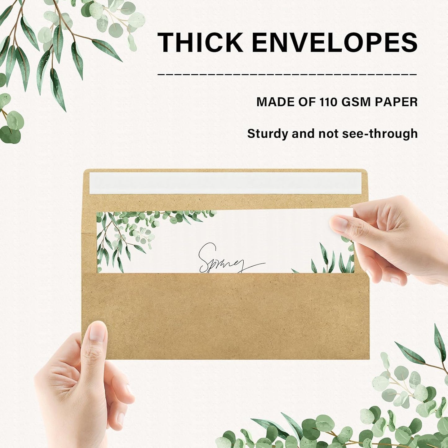 200 Pack #10 Business Envelopes, Self Seal Standard Kraft Envelopes for Secure Business & Legal Mailing, Office, Checks, Letter, Invoices, 4 1/8 x 9 1/2 Inches