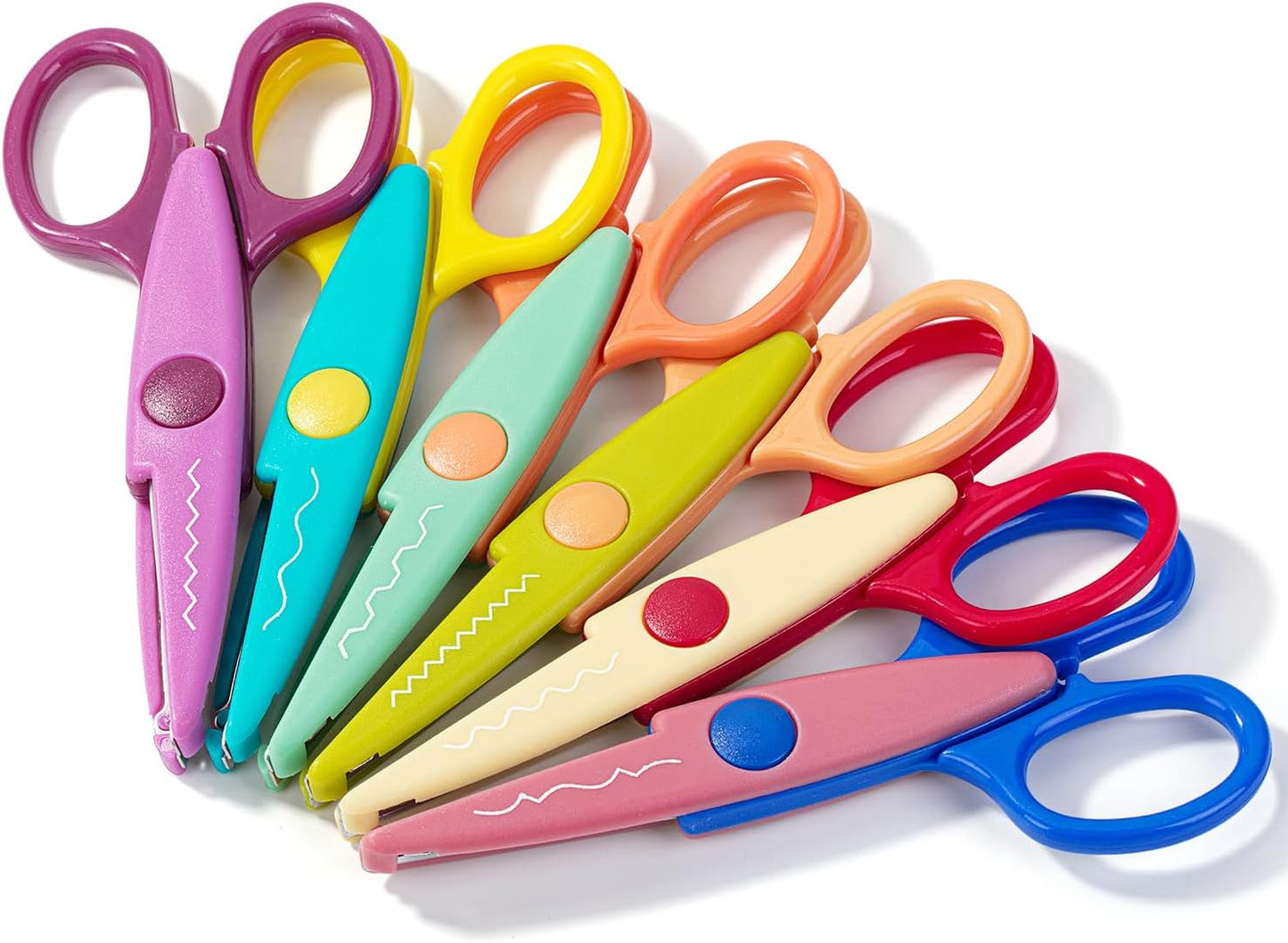Mr. Pen- Craft Scissors Decorative Edge, 6 Pack, Vintage Colors, Zig Zag Scissors for Crafting