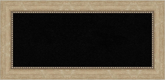 Amanti Art Black Cork Board for Wall, 17x35 Vision Board with Gold Frame, Medium Corkboard Office Decor for Home Organization, Casual Corkboard Pinboard to Display Items for Home Organization in