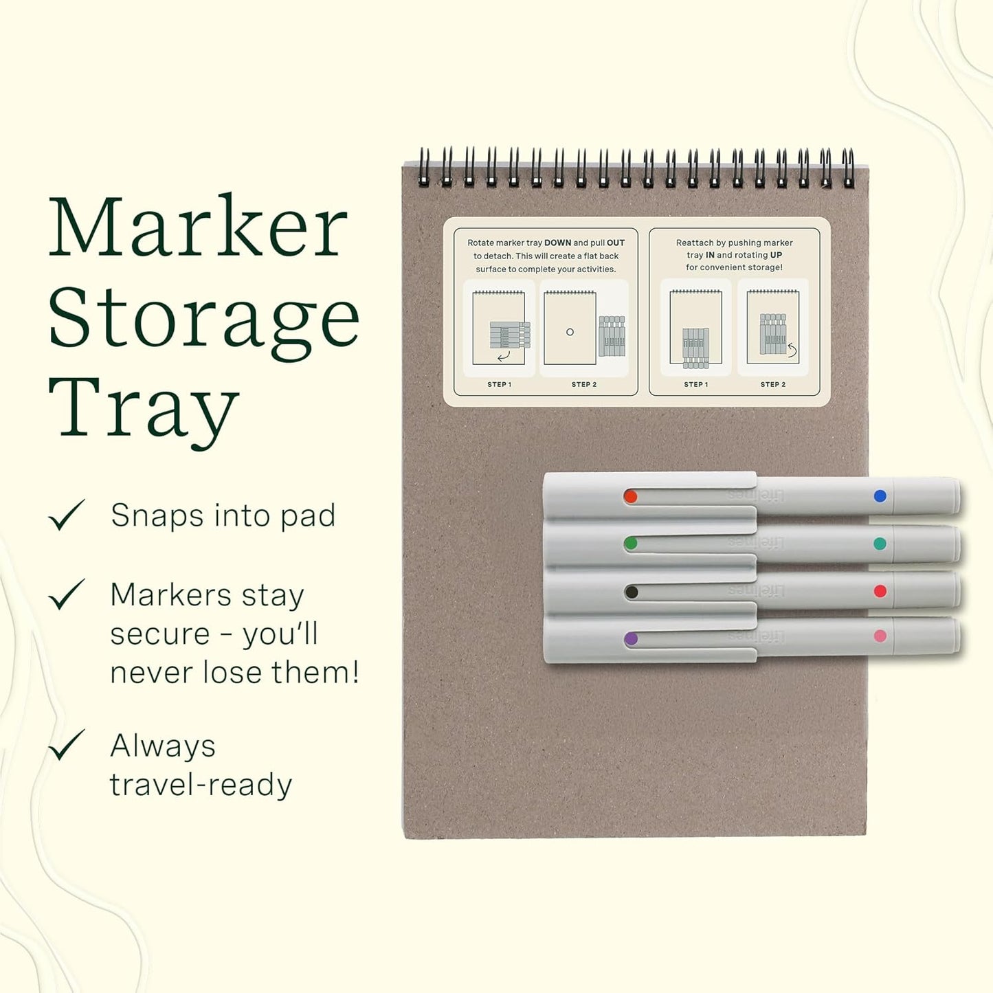 Lifelines FlowArt Activity Pad, 2-Pack - Guided Dot Art Meditations with Markers - Dot-by-Letter, Botanicals & Landscapes - Color by Number/Letter Coloring Books for Teens, Adults & Seniors