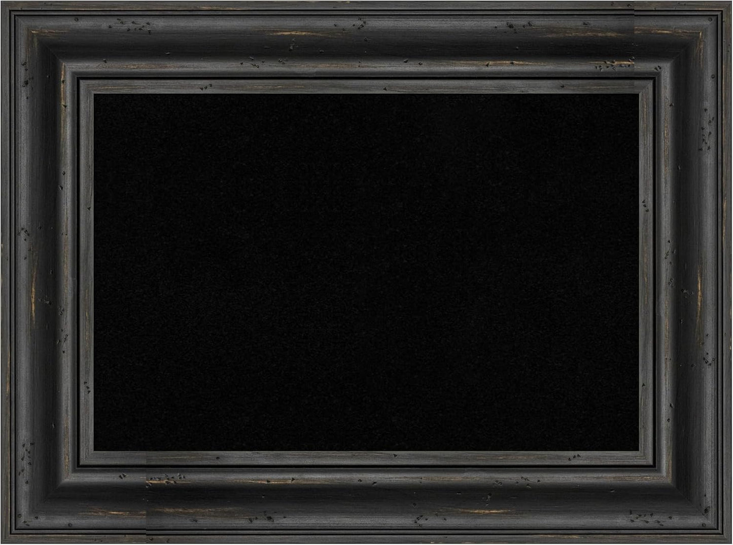 Amanti Art Black Cork Board for Wall, 17x23 Vision Board with Black Wood Frame, Small Corkboard Office Decor for Home Organization, Country Rustic Corkboard Pinboard to Display Items for Home