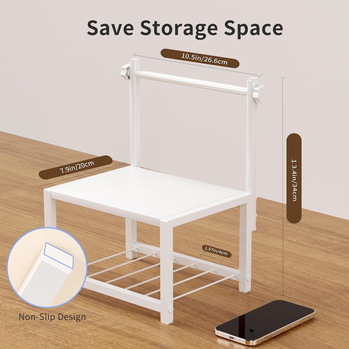 Label Holder for Rolls and Fan-Fold Labels, Sturdy Thermal Sticker Holder for Desktop Thermal Printer, Shipping Label Sticker Dispenser for Home, Office, and Small Businesses