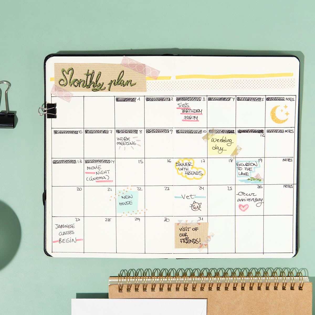 Moon Stars Rubber Stamp, 3/5 Inch Small Mini Stamp for Scrapbooking Card Making Planner