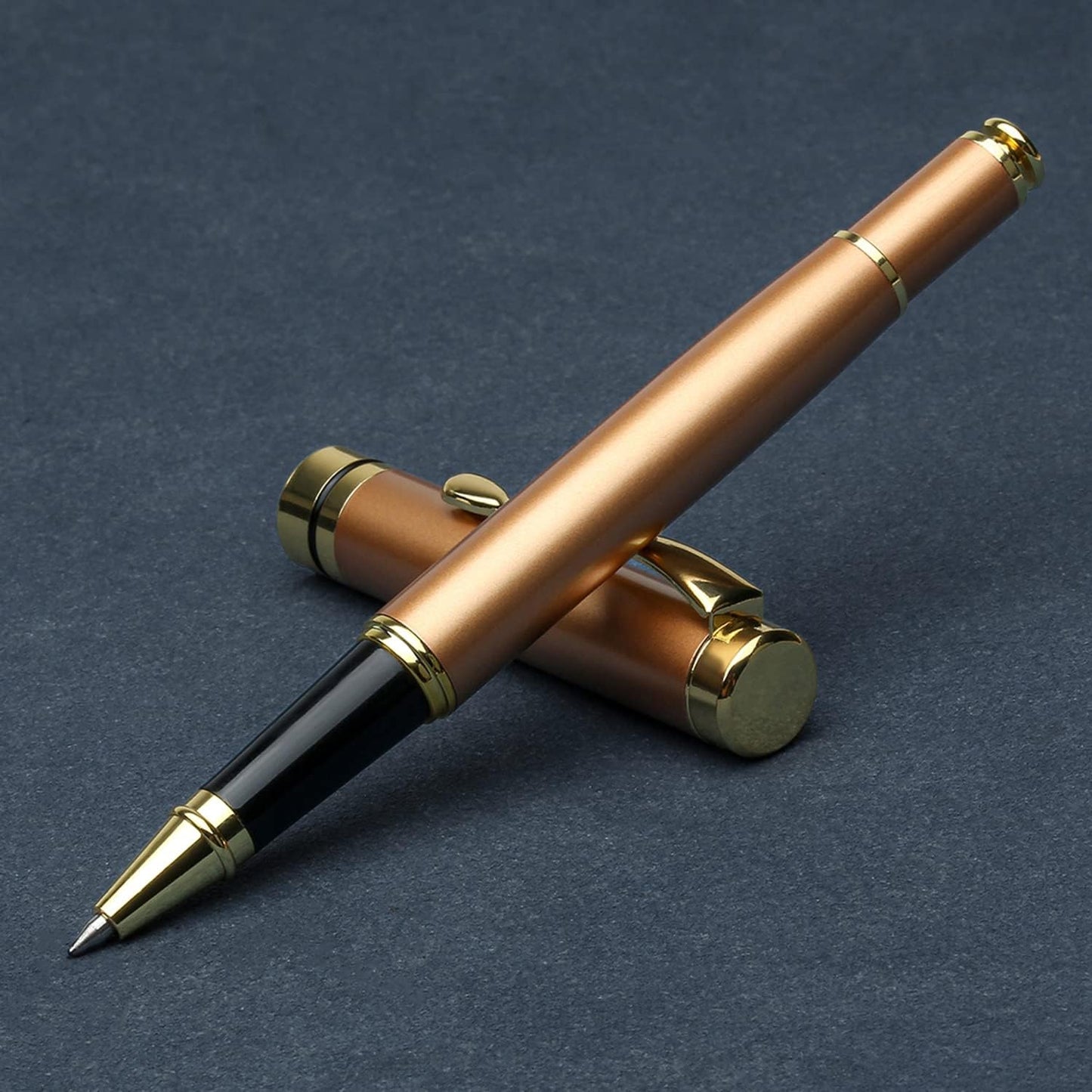 YIVONKA Luxury Ballpoint Pens Best Ball Pen Gift Set for Men & Women Professional Executive Office Nice BallPens Classy Gift Box Ballpoint Black Refill Line width 0.5mm (2 rosegold)