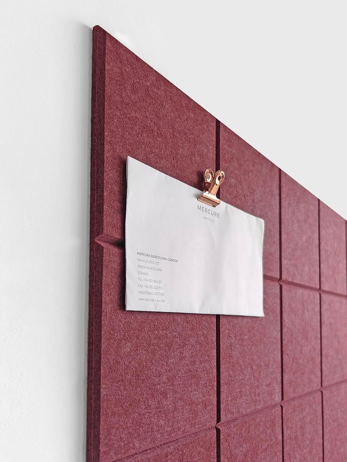 Cork Board 24 x36 Alternative - 6 Pack Felt Wall Tiles with Safe Removable Adhesive Tabs, Cork Boards for Walls Cork Board for Home Office Pin Board Tack Board - Red Wine