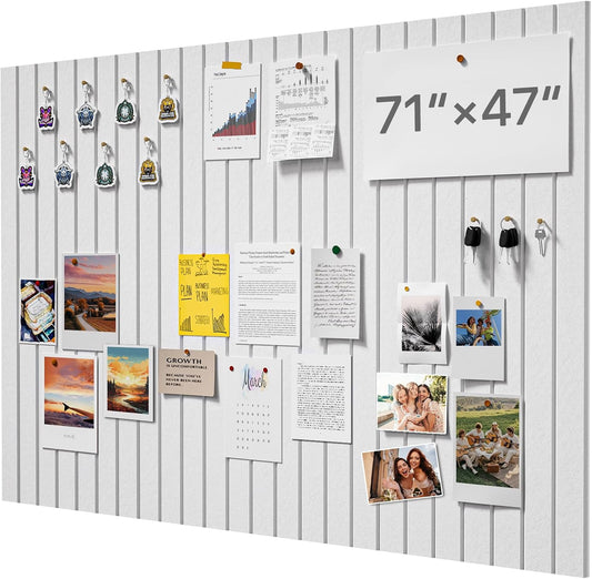 Soundsbay Large Cork Board, 71" x 47" Bulletin Board, 3 Pack Felt Wall Tiles Self-Adhesive, Pin Board for Walls Office Home Classroom Decor