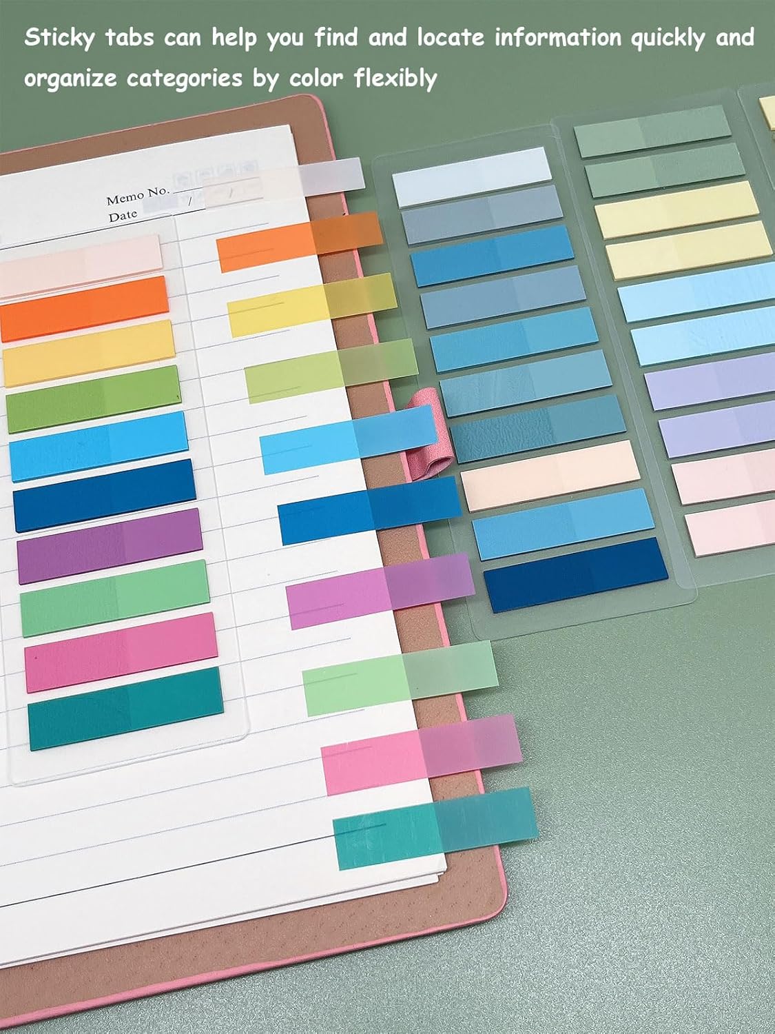 3600pcs Books Tabs for Annotating Books, Clear Sticky Notes, Morandi Sticky Tabs for Books annotating, Page Markers, Multi-Colored Writable and Repositionable Annotation Supplies