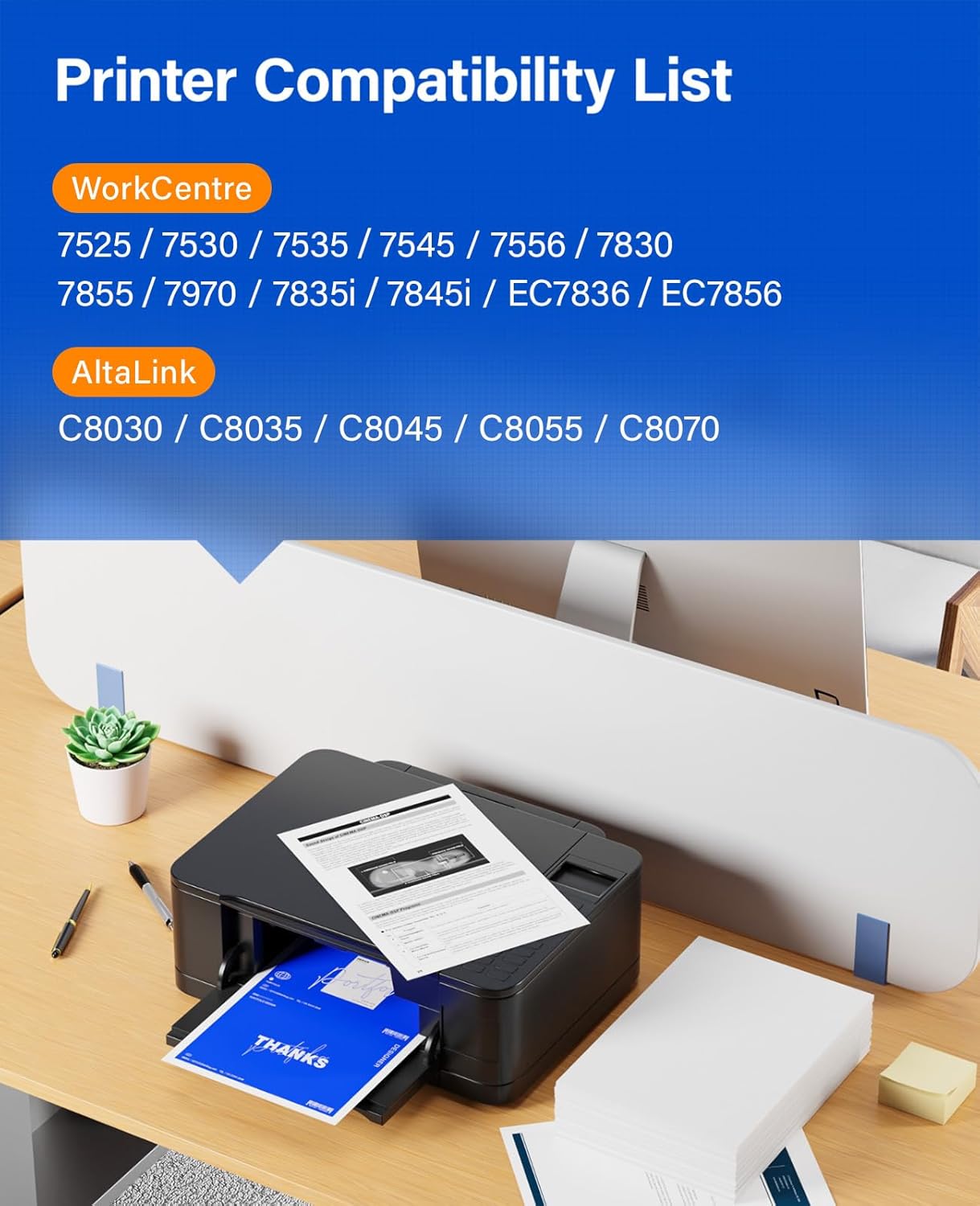 013R00662 Drum Unit Set 4-Pack Black Cyan Magenta Yellow Replacement for Xerox Workcentre 7525 7530 7535 7545 7556 7830 7855 7970 7835i 7845i AltaLink C8030 C8035 C8045 C8055 C8070 Printer Image-Drum