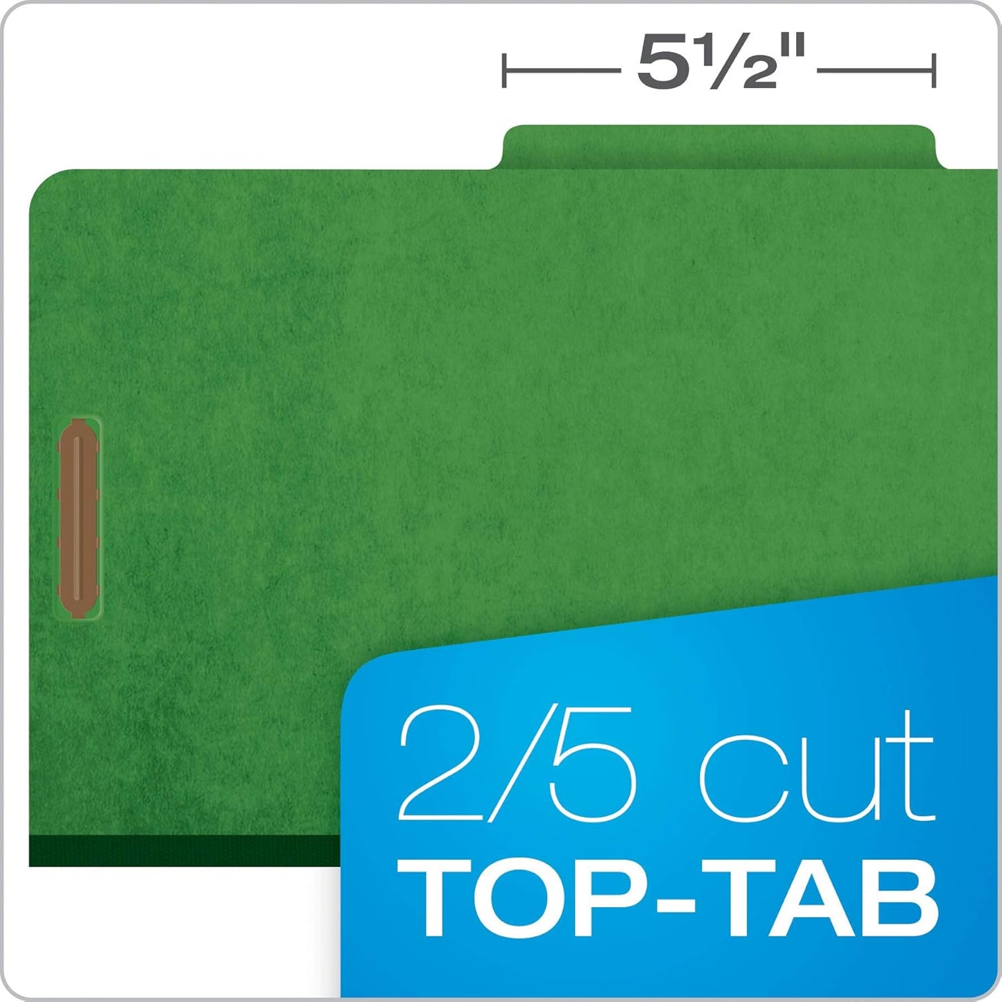 Pendaflex Classification Folders, Standard, 2 Dividers, Embedded Fasteners, 2/5 Cut Tab, Dark Green, Legal, 10/BX (29033) (Pack of 5)