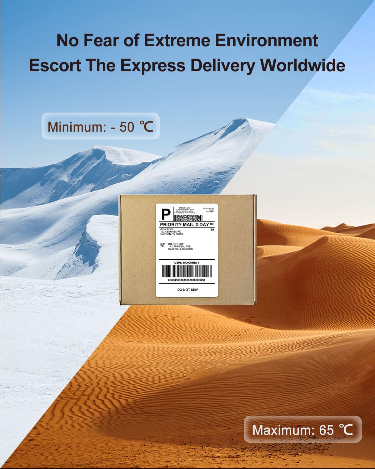 4x6 Thermal Label Printer Paper, Fan-Fold Shipping Labels,Water/Oilproof Adhesive Thermal Shipping Label Stickers Compatible with USPS, Shopify, Amazon, Etsy, Ebay, DHL, UPS- 100 PCS White