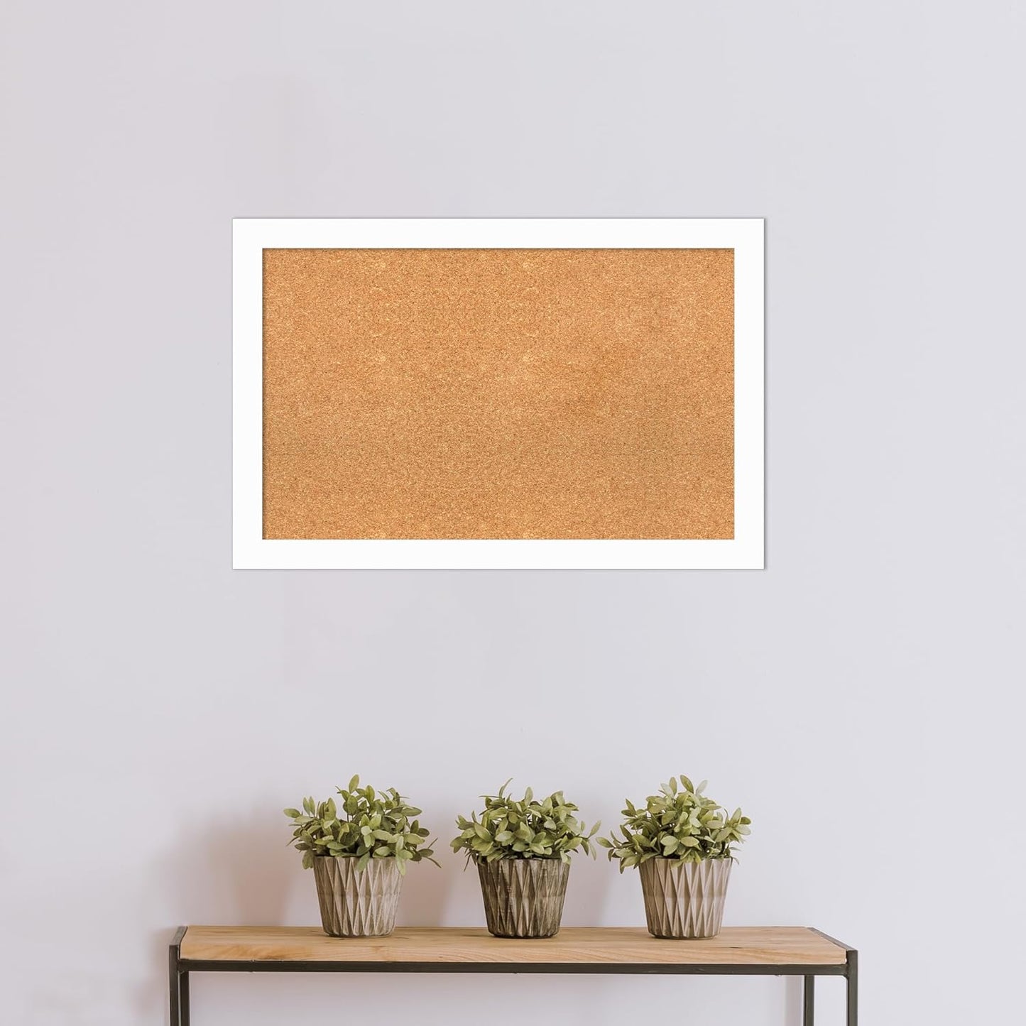 Amanti Art Natural Cork Board for Wall, 23x35 Vision Board with White Frame, Large Corkboard Office Decor for Home Organization, Casual Corkboard Pinboard to Display Items for Home Organization in