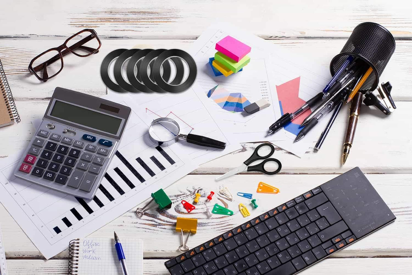 cridoz 10 Rolls 1/8 Pinstripe Tape Dry Erase Board Tape Whiteboard Thin Tape Lines Pinstriping Graphic Chart Line Grid Marking Tape, 108 Feet Per Roll