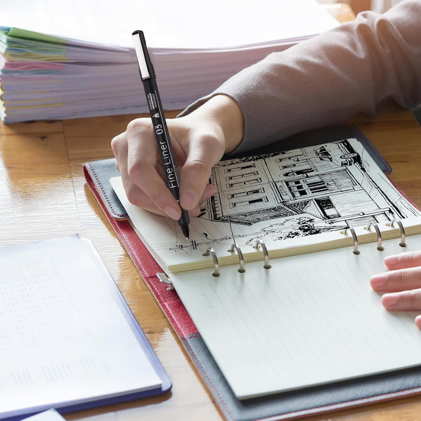 EYEYE Micro Pen Black Drawing Art Pens,0.2/0.25/0.3/0.35/0.45/0.5mm Archival Pens Waterproof Ink Set Artist Supplies Archival Inking Markers Sketch Outline Pen