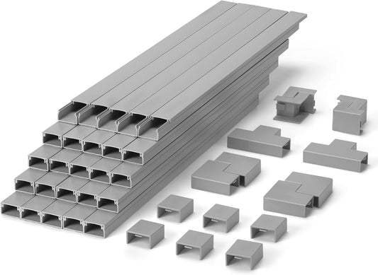 Wire Covers for Cords Kit-392.5in Wire Hiders for TV on Wall, Cord Cover Wall, Cord Hider Wall Mounted TV, TV Cable Hider Wall Kit for Wire Cover, Cord Concealer, 25 x L15.7 W 0.95H 0.55in, Grey