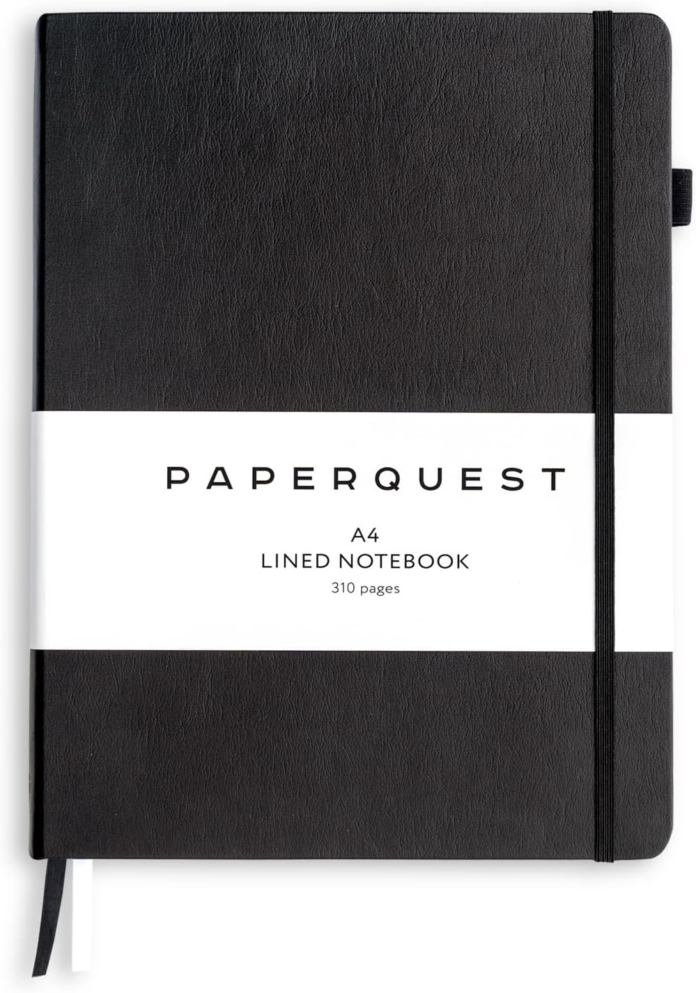 A4 Hardback Notebook, Vegan Leather Journal Lined, 310 Pages, 100GSM Thick Paper, Lay flat Notebook for Women, Men, Writing, Office, Work, Study, College Ruled Notebook with Pocket,