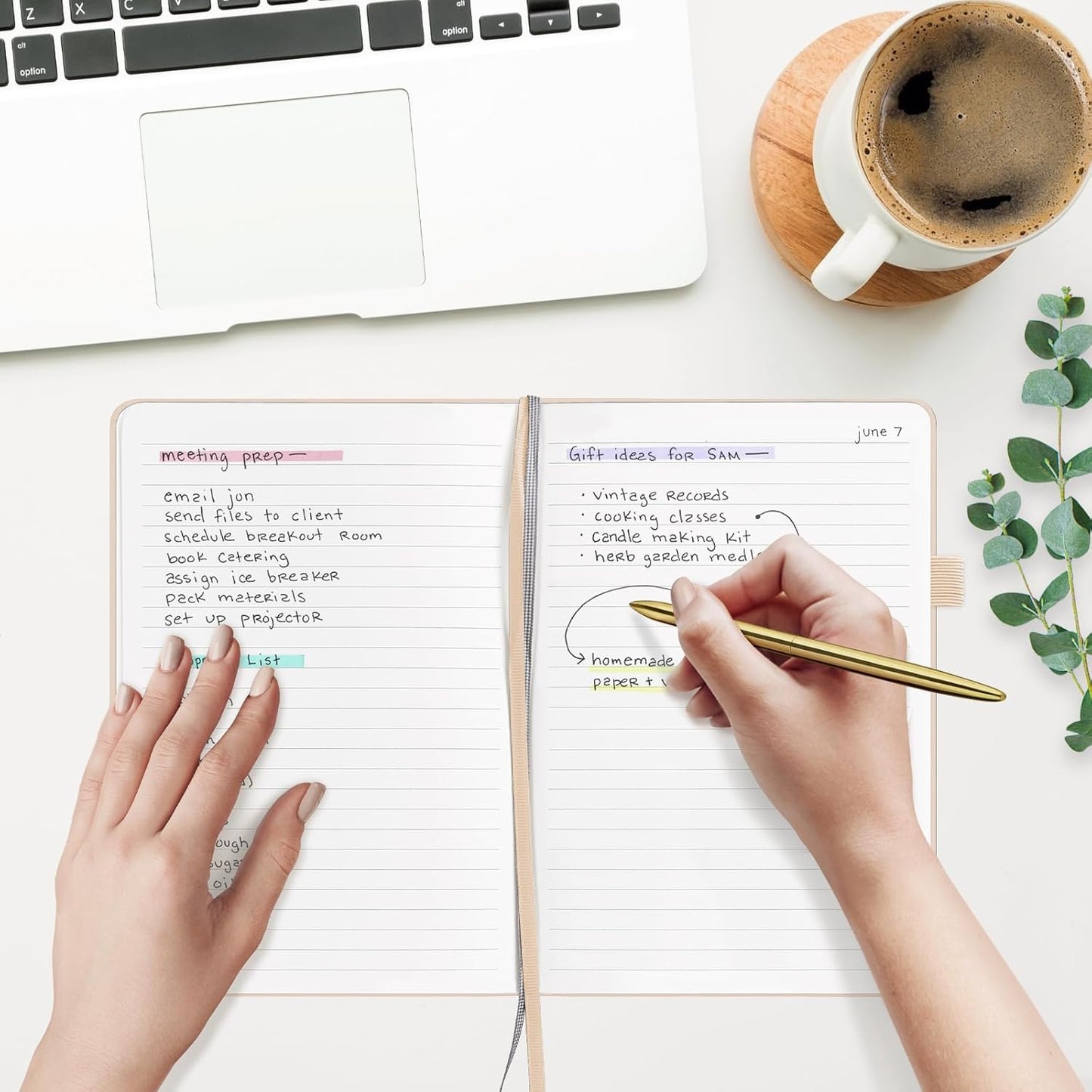 &And Per Se Lined Journal Notebook, 160 Pages, A5 5.7 x 8 inches College Ruled Thick Paper Notebook Journals for Writing, Hardcover Notebooks for Women Men Office School (1 Pack, Light Apricot)