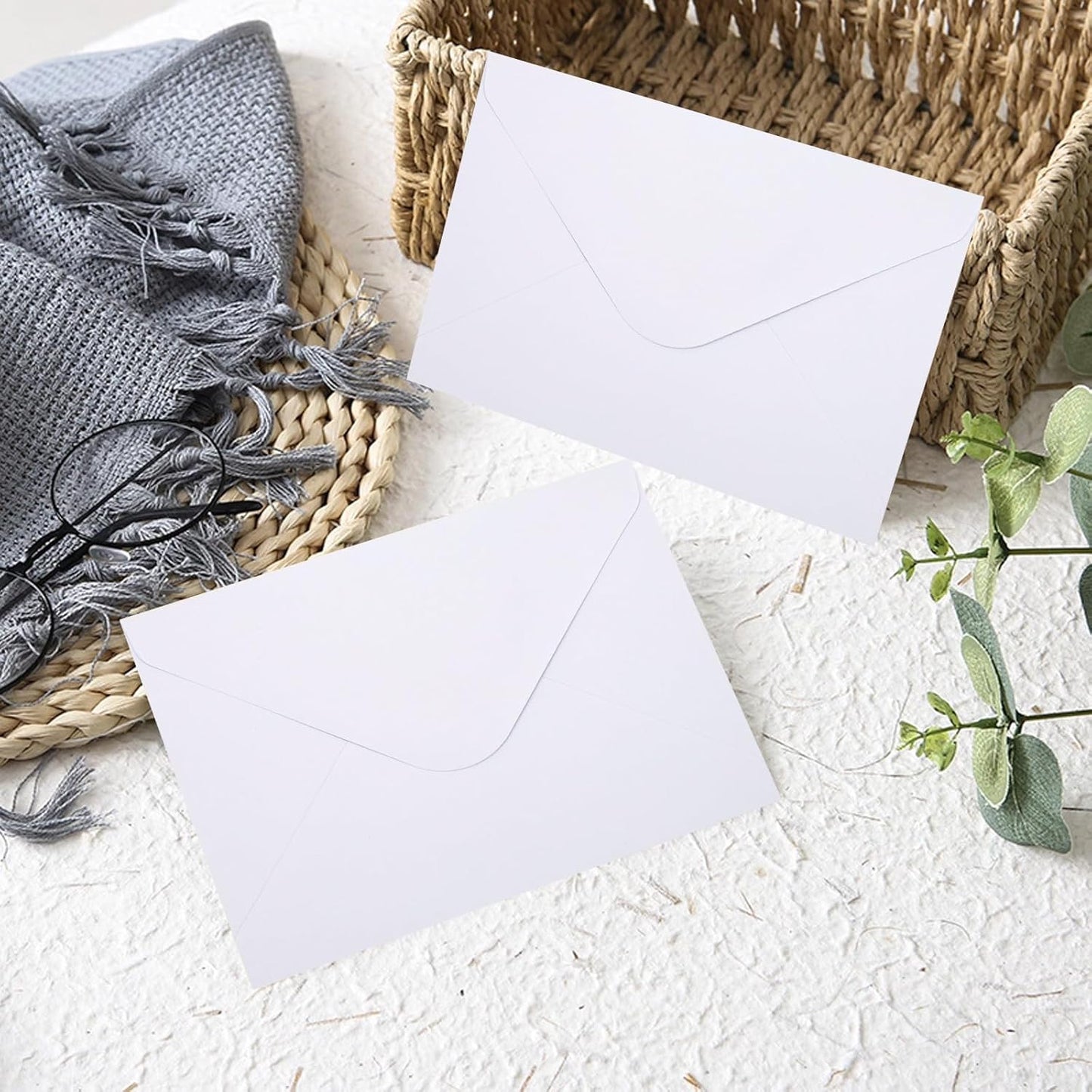 180 Packs Gift Card Mini Envelopes Small Envelope with Gummed Seal, Paper Business Card Envelopes, Bulk Tiny Envelope Pockets for Small Note Cards, 4 x 2.7 Inches (White)