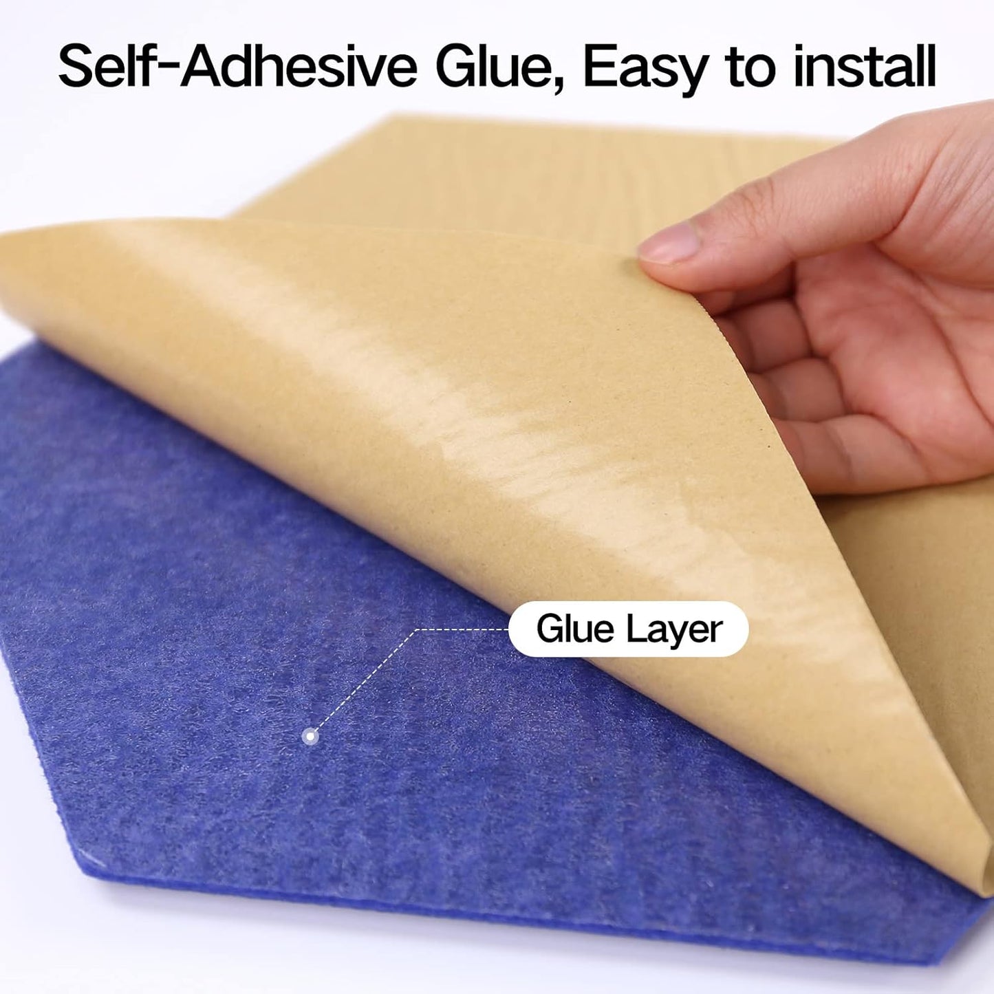 12 Pack Self-adhesive Acoustic Panels 12" X 10" X 0.4" - Sound Proof Foam Panels with High Density, Hexagonal Design, Flame Resistant, Absorb Noise and Eliminate Echoes(Telecom Blue)