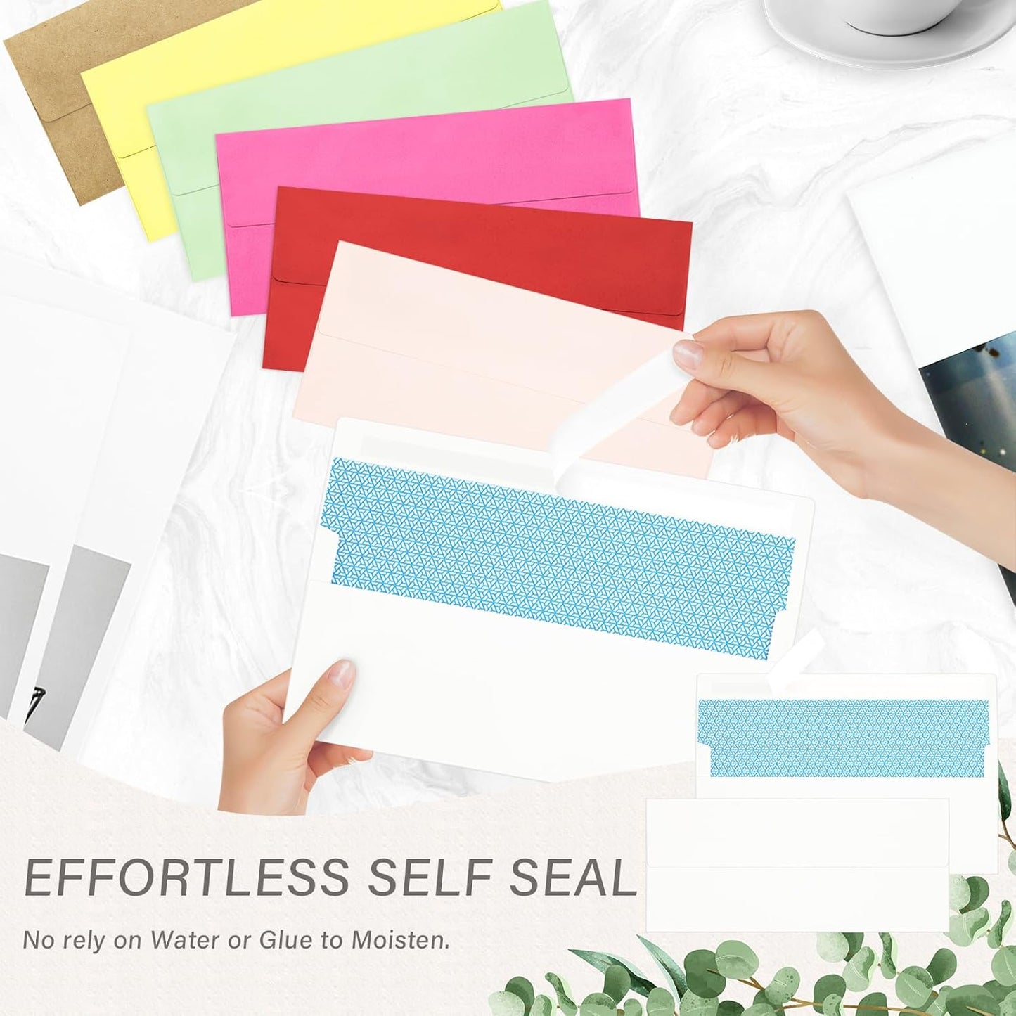 100 Pack #10 Business Envelopes, Self Seal Standard White Envelopes for Secure Business & Legal Mailing, Office, Checks, Letter, Invoices, 4 1/8 x 9 1/2 Inches