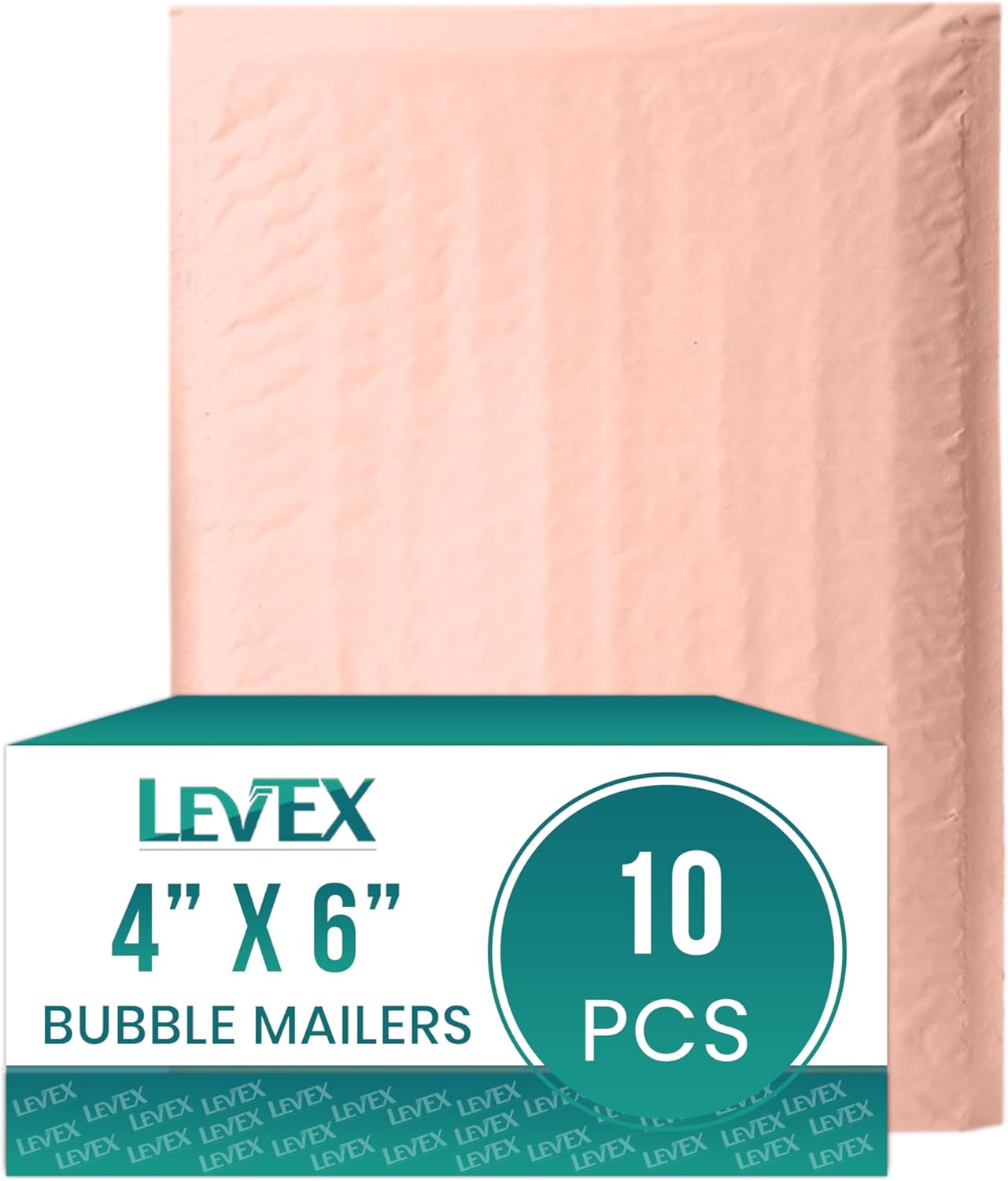 Levex - #0000 4" x 6" [10 Pack] Light Pink Poly Bubble Mailers, Padded Envelope Mailers, Packing Envelope & Mailing Bags for Shipping