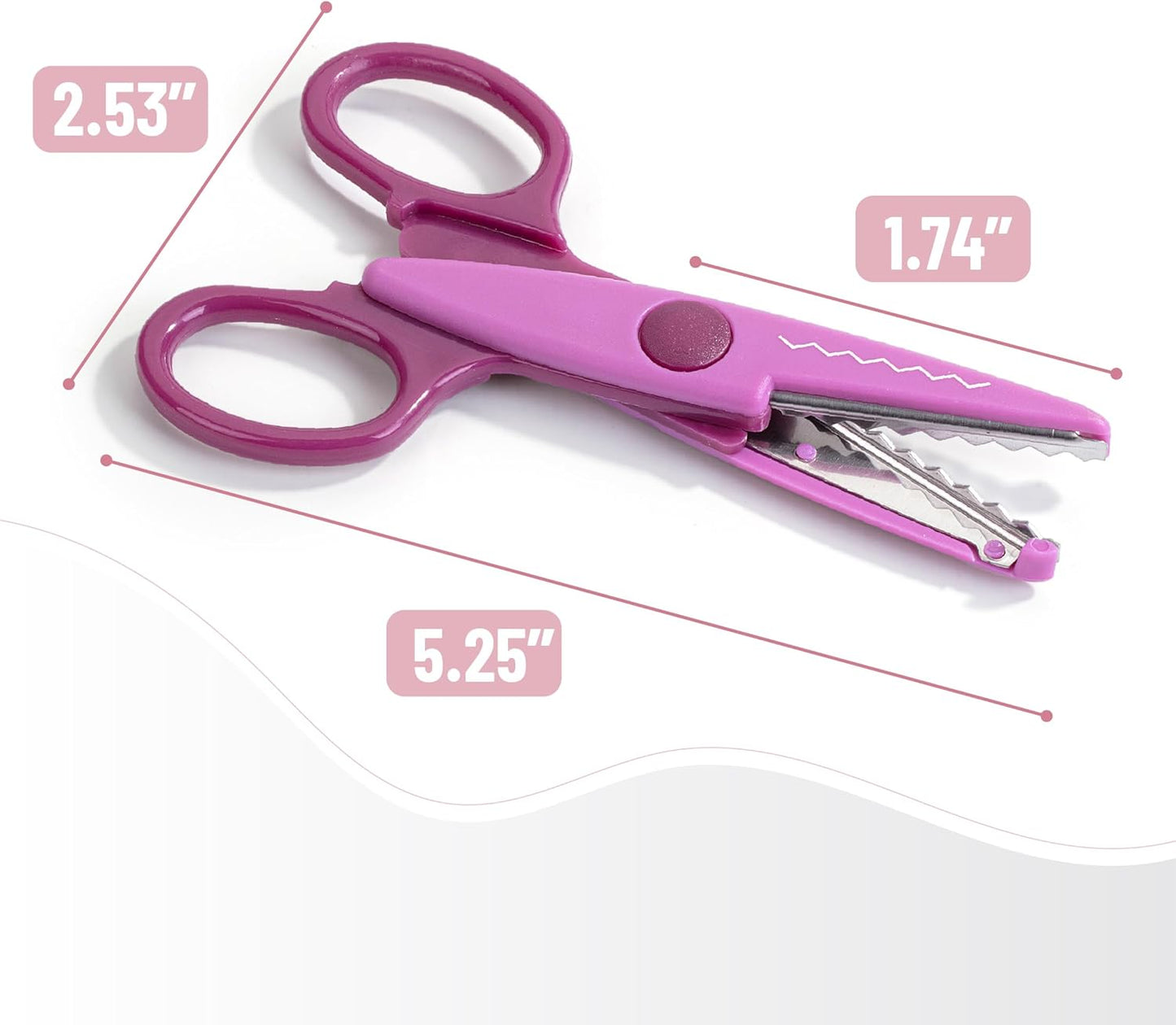 Mr. Pen- Craft Scissors Decorative Edge, 6 Pack, Vintage Colors, Zig Zag Scissors for Crafting