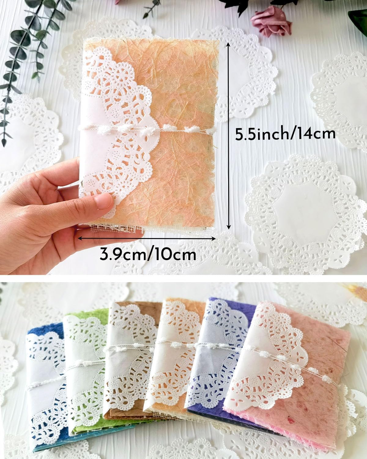 96 Sheets Textured Scrapbook Paper and Mesh Fabric Assorted Set,6 Pack Mixed Special Material Colored Paper for Junk Journal,Collage,Scrapbook,Art Diary,Mixed Media,Card Making,DIY Craft