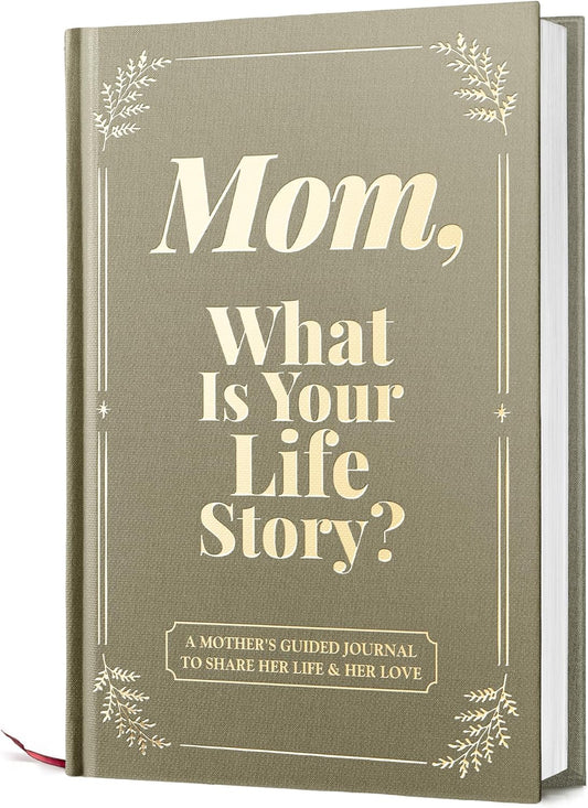 Gifts for Mom from Daughter, Son - Personalized Mothers Day Gifts for mom, Wife, Women - Moms Birthday Gift Ideas, Birthday gifts for moms - Moms Guided Journal Life Story, Mom Story Book to Fill Out