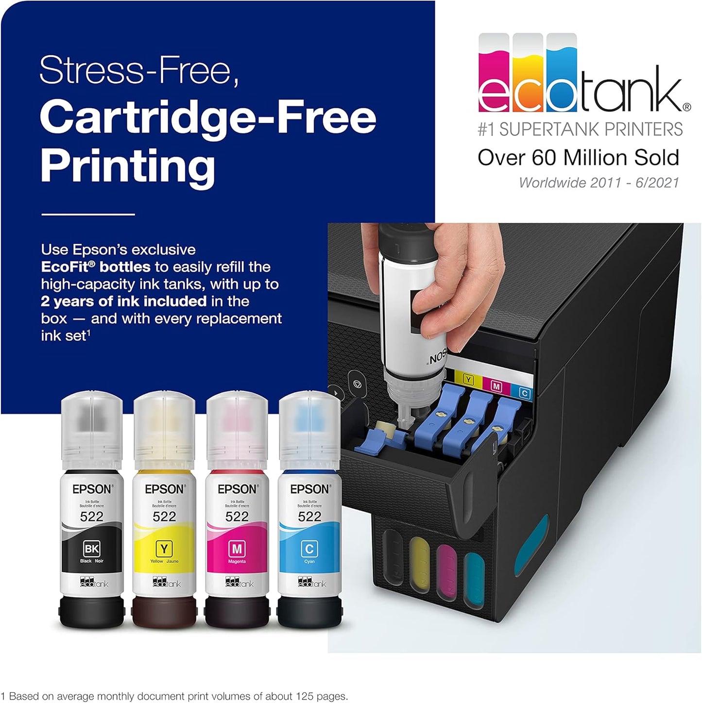 Epson EcoTank ET-2800 Wireless Color All-in-One Cartridge-Free Supertank Printer & EcoTank ET-4800 Wireless All-in-One Cartridge-Free Supertank Printer