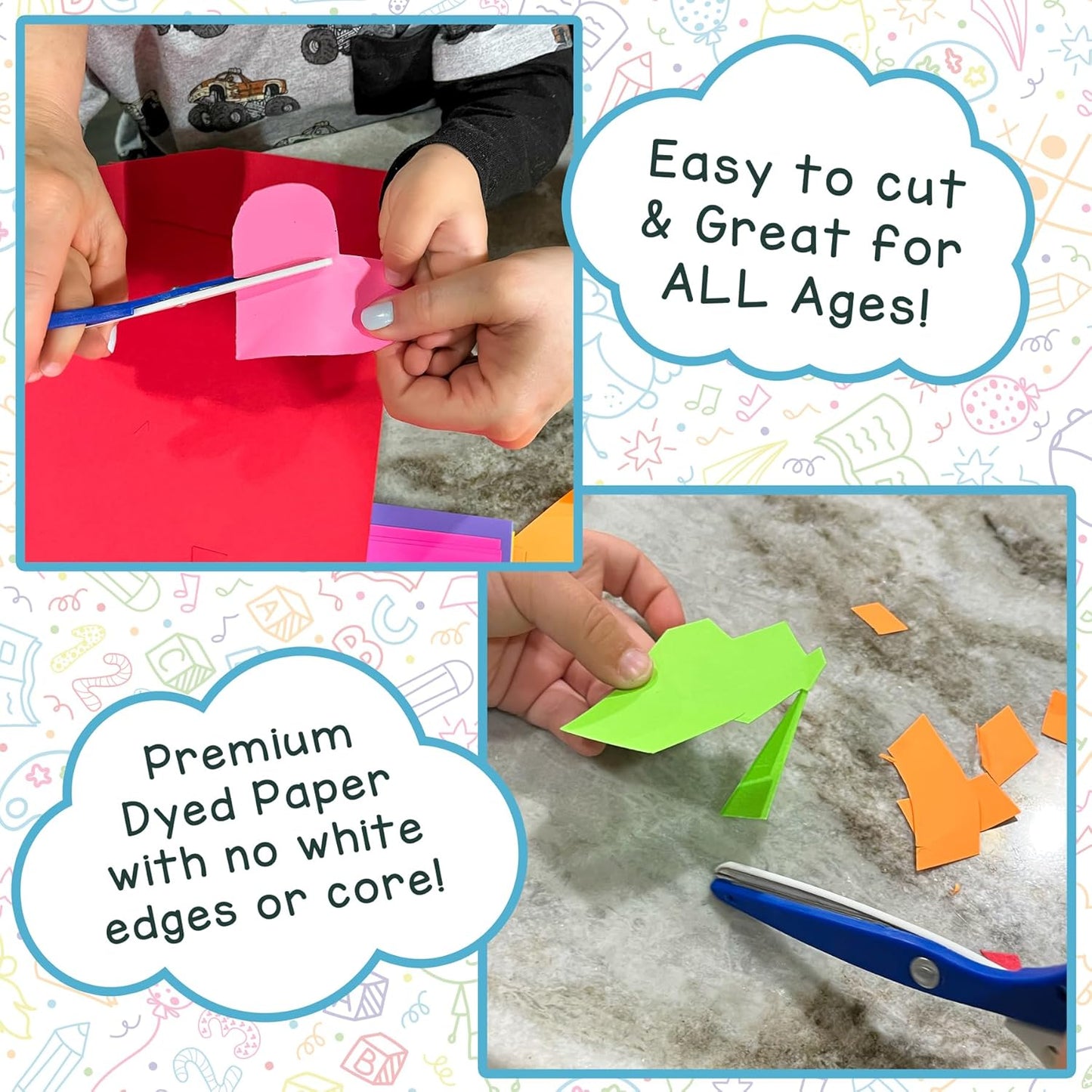 Hygloss Products Bright Colored Cardstock - 96 Sheets - 11x17 Card Stock Paper- 10-12 Bright Colors