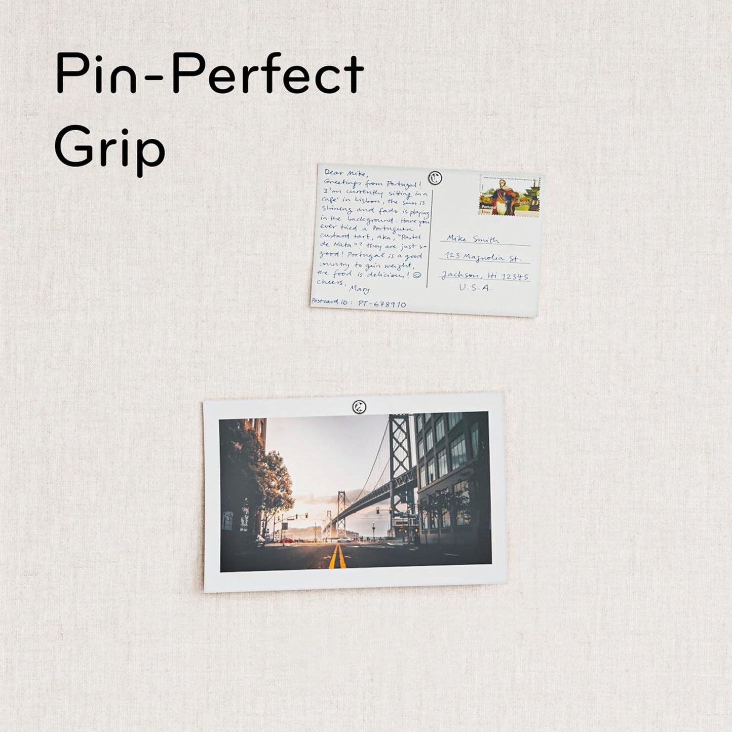 U Brands Linen Bulletin Board, 72"x47", Rustic Wood Style Frame, Industrial Grade Pinning Surface