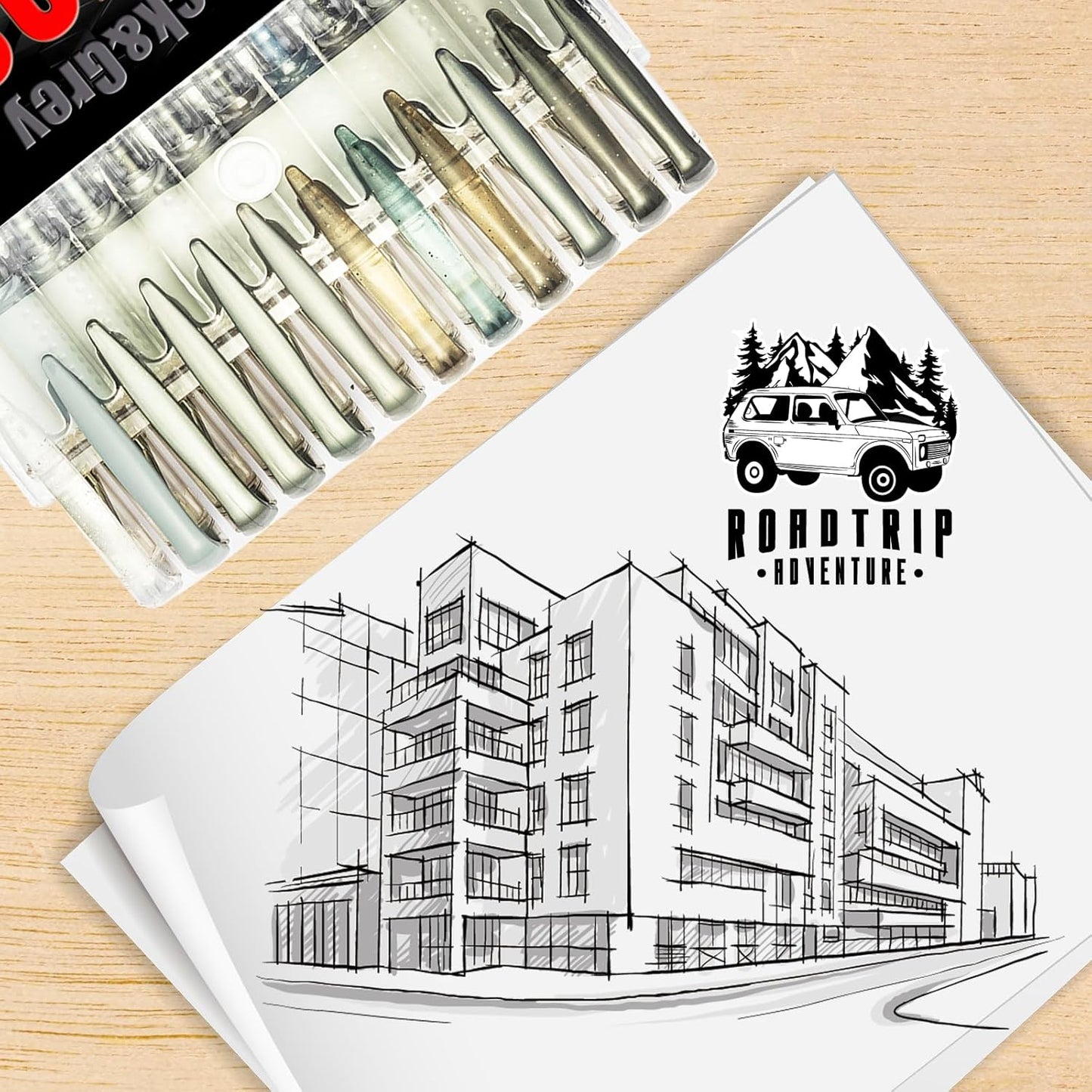 Grey Gel Pens for Coloring Book,36 Color Gel Pens Set including 12 Color Gel Pen with 24 Refills,40% More Ink Colored Gel Pens for Drawing, Doodling, Scrapbook, Journaling