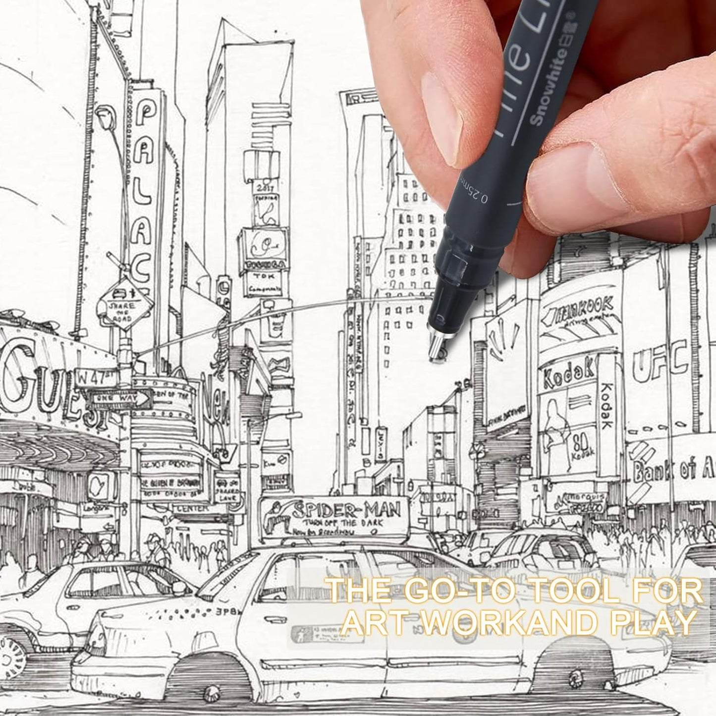 EYEYE Micro Fineliner Pens, Black Drawing Art Pens,12 Archival Pen Waterproof Ink Set Artist Supplies Archival Inking Markers Sketch Outline Pen, Precision Drawing and Sketching Kit